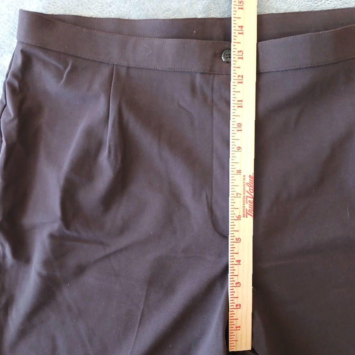 Vintage Briggs New York Dress Pants Womens Plus Size 18W Brown Pleated High Rise 36x31 Shirts? Size 40" / US 18 - 4 Thumbnail