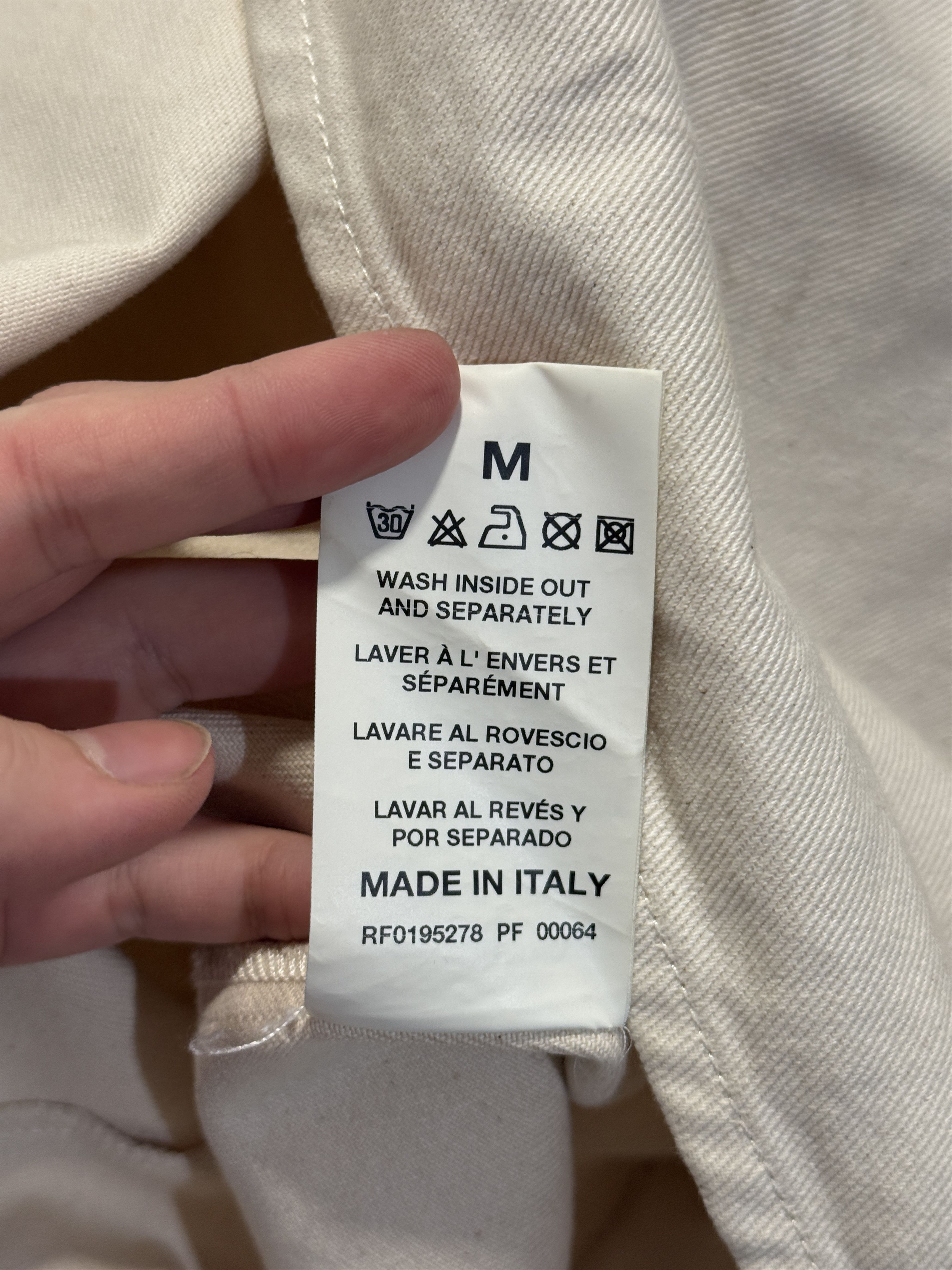 Raf Simons SS20 Beige Denim Jacket Size US M / EU 48-50 / 2 - 8 Thumbnail
