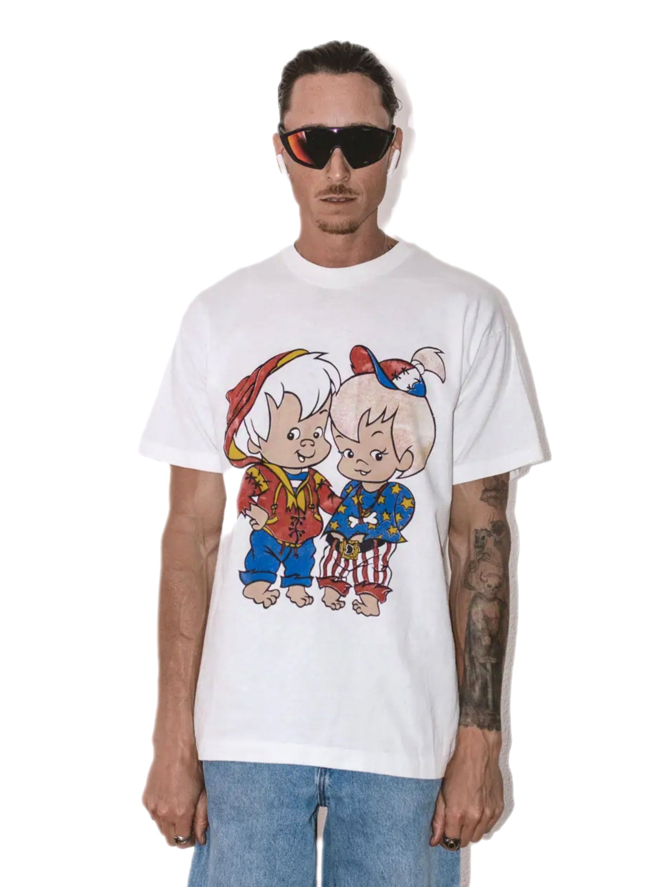 Rap Tees × Vintage Rare The Ren & Stimpy Show 90s Graphic Deadstock Tee Size US XL / EU 56 / 4 - 1 Thumbnail