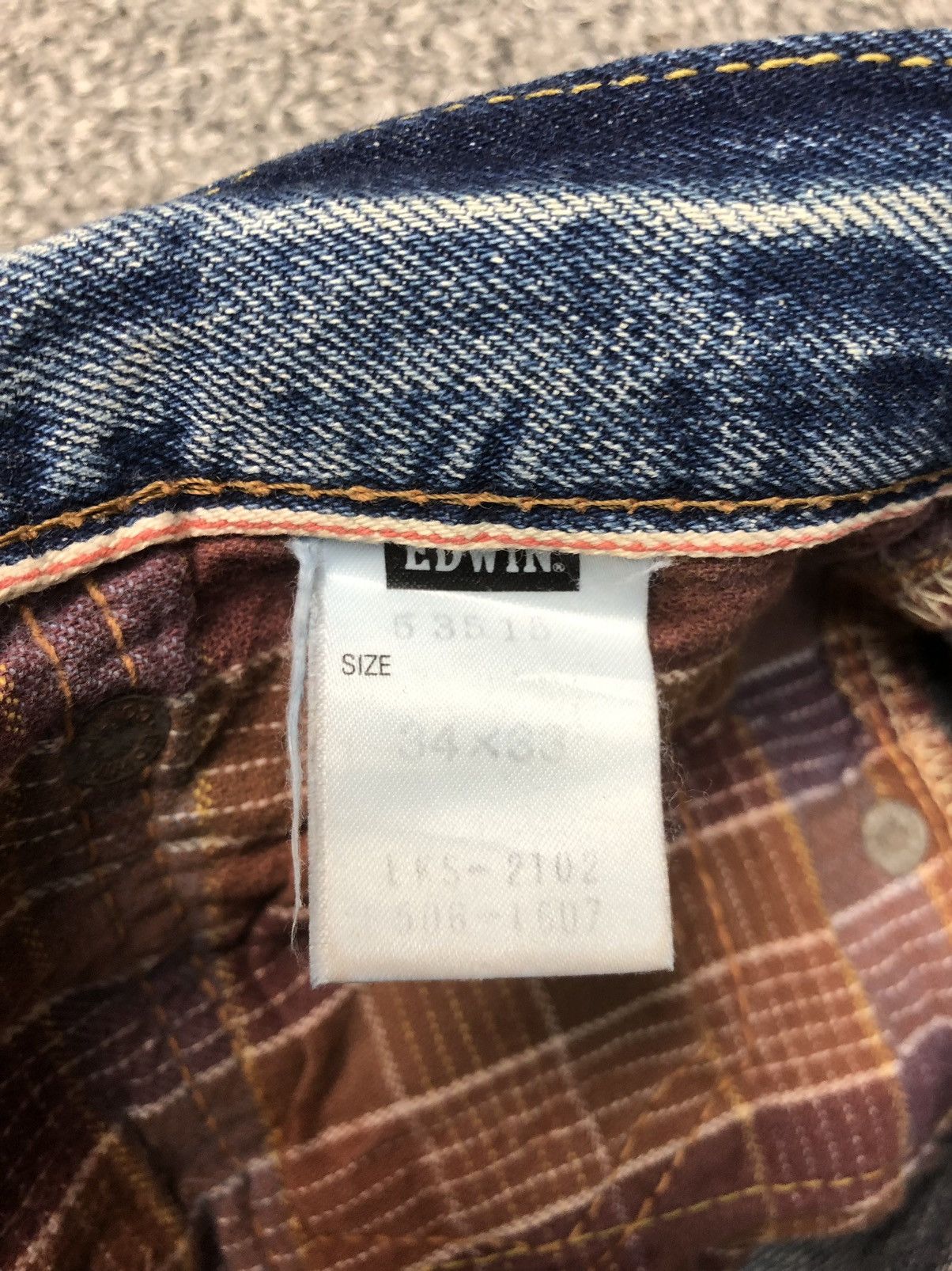 Edwin × Japanese Brand × Vintage 💥RARE💥Vintage Faded EDWIN 505 Half Salvedge Jeans Size US 37 - 24 Thumbnail