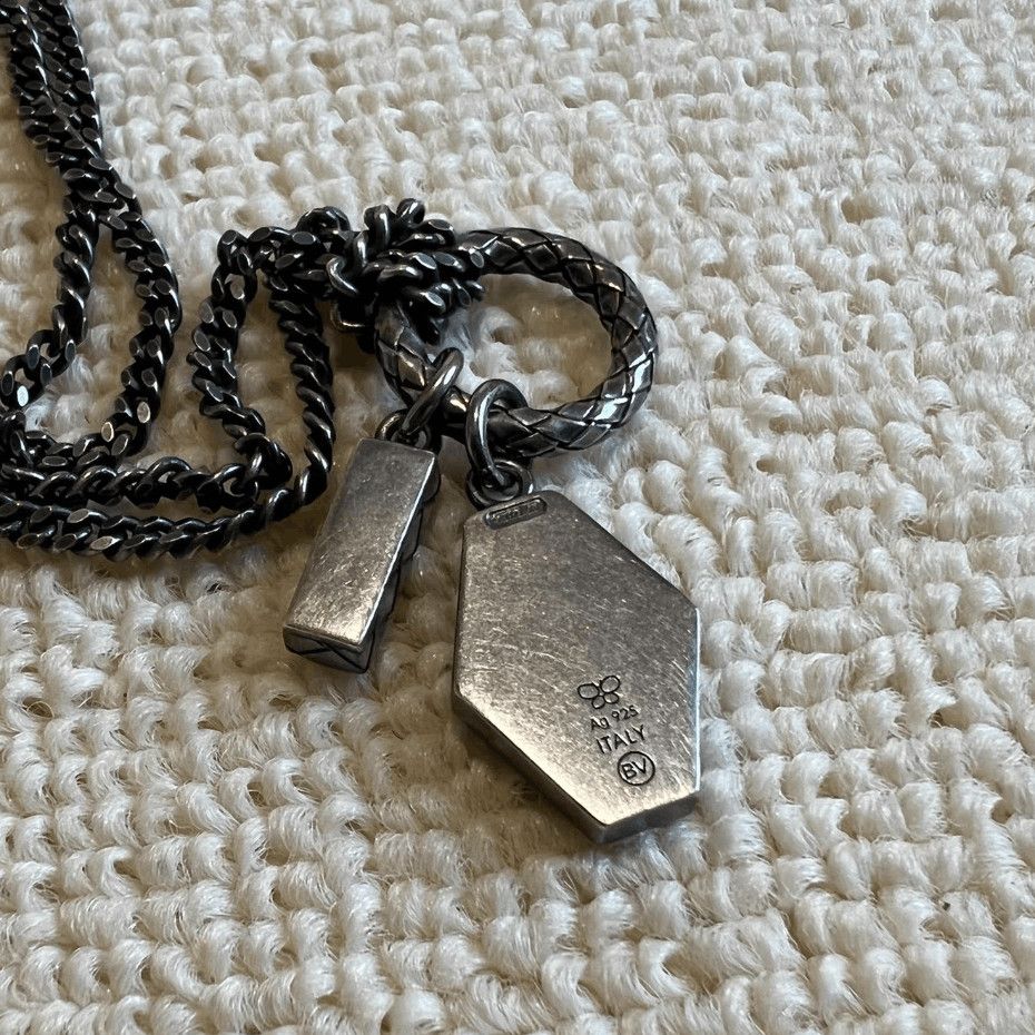 Bottega Veneta Bottega Veneta Multi Pandent Silver Necklace-2508 Size ONE SIZE - 3 Thumbnail