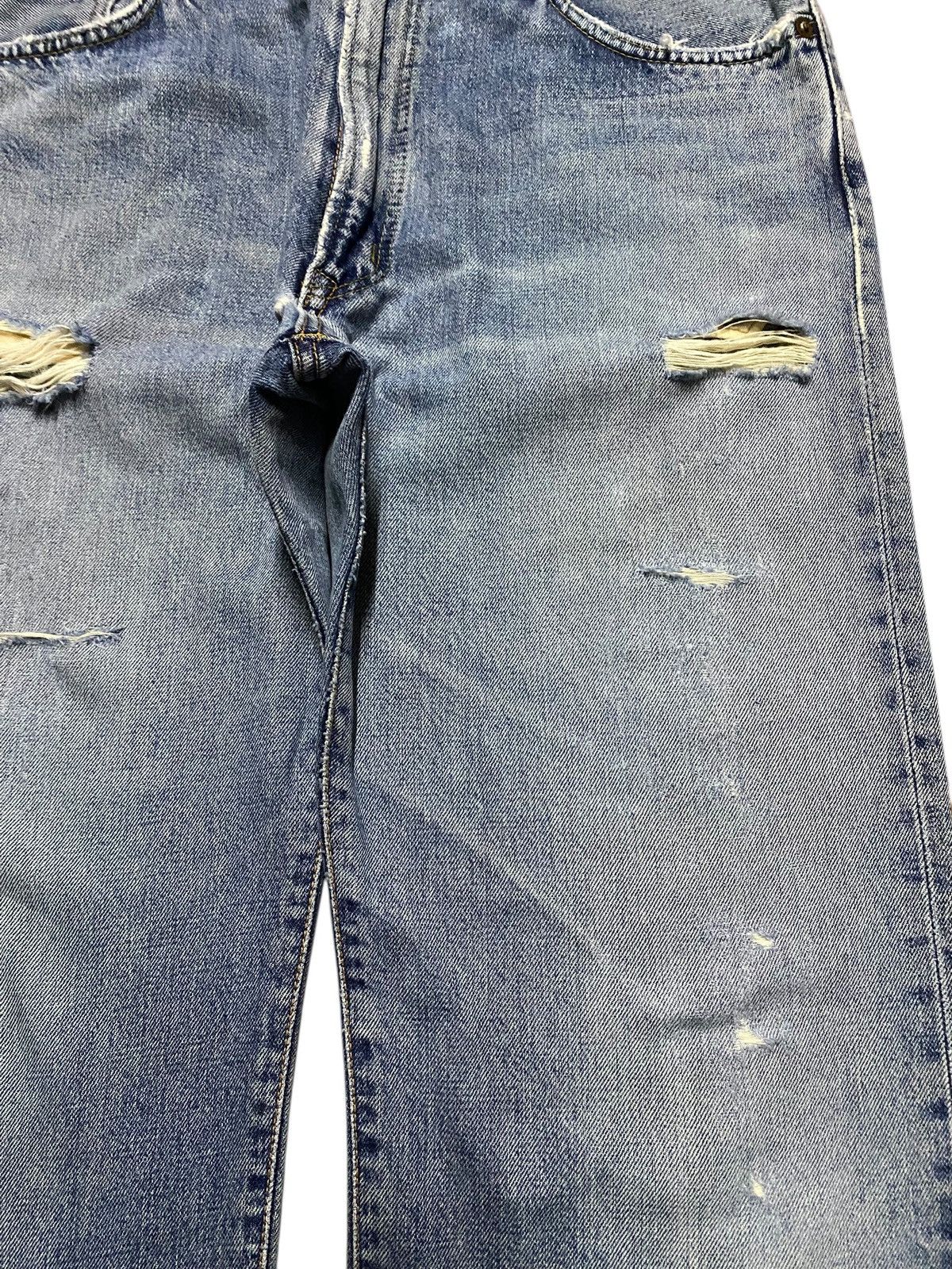Edwin Japan Edwin Selvedge 505xx Light Wash Distressed Baggy Jeans Size US 33 - 8 Thumbnail