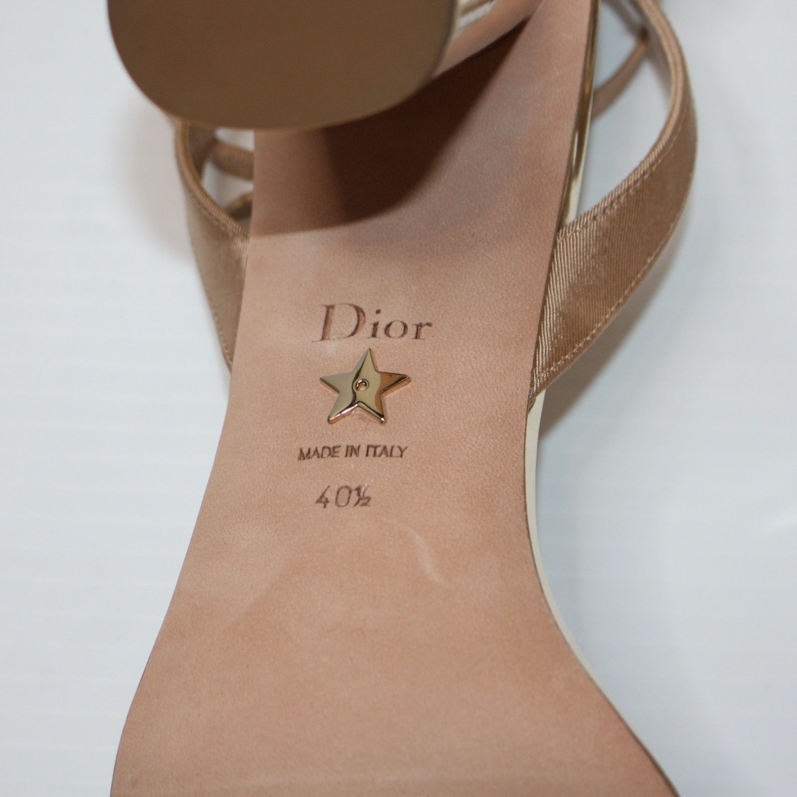 Dior Gold with Crystal Embellishments Sandals US 10.5 $1380 Size US 10.5 / IT 40.5 - 7 Thumbnail