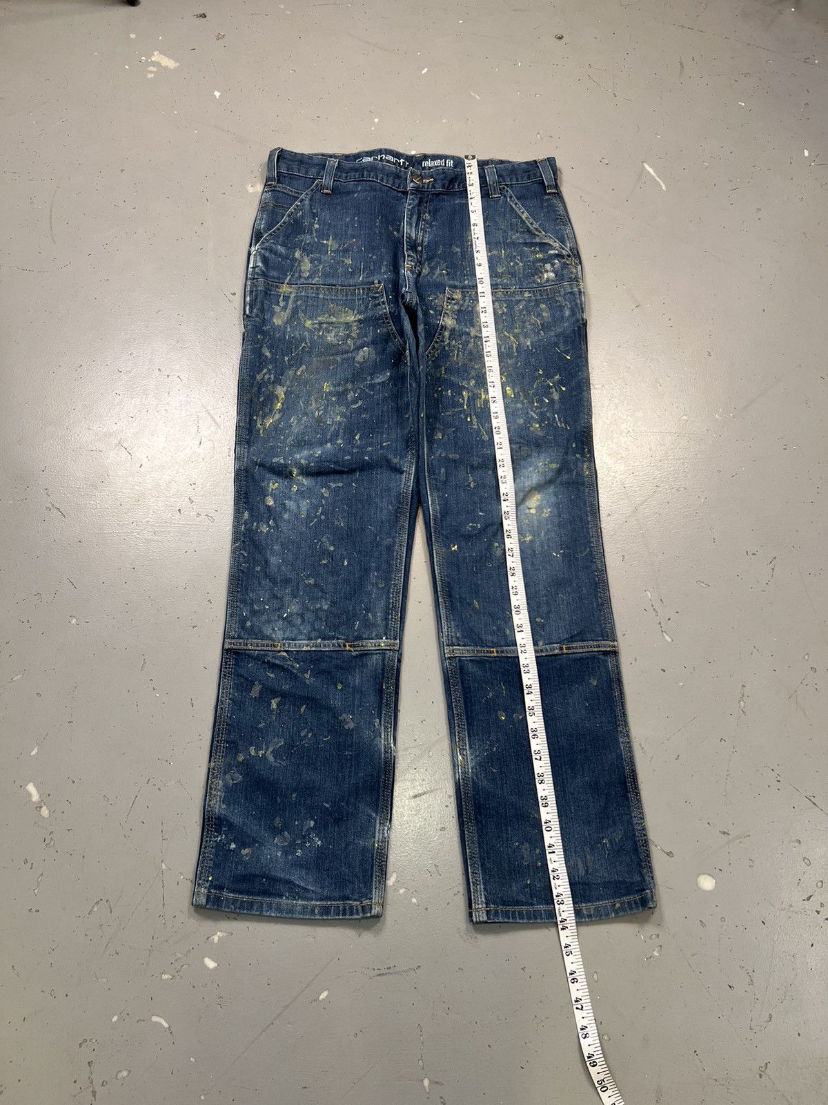 Carhartt Vintage Carhartt double knee paint splatter workwear denim Size US 38 / EU 54 - 5 Thumbnail