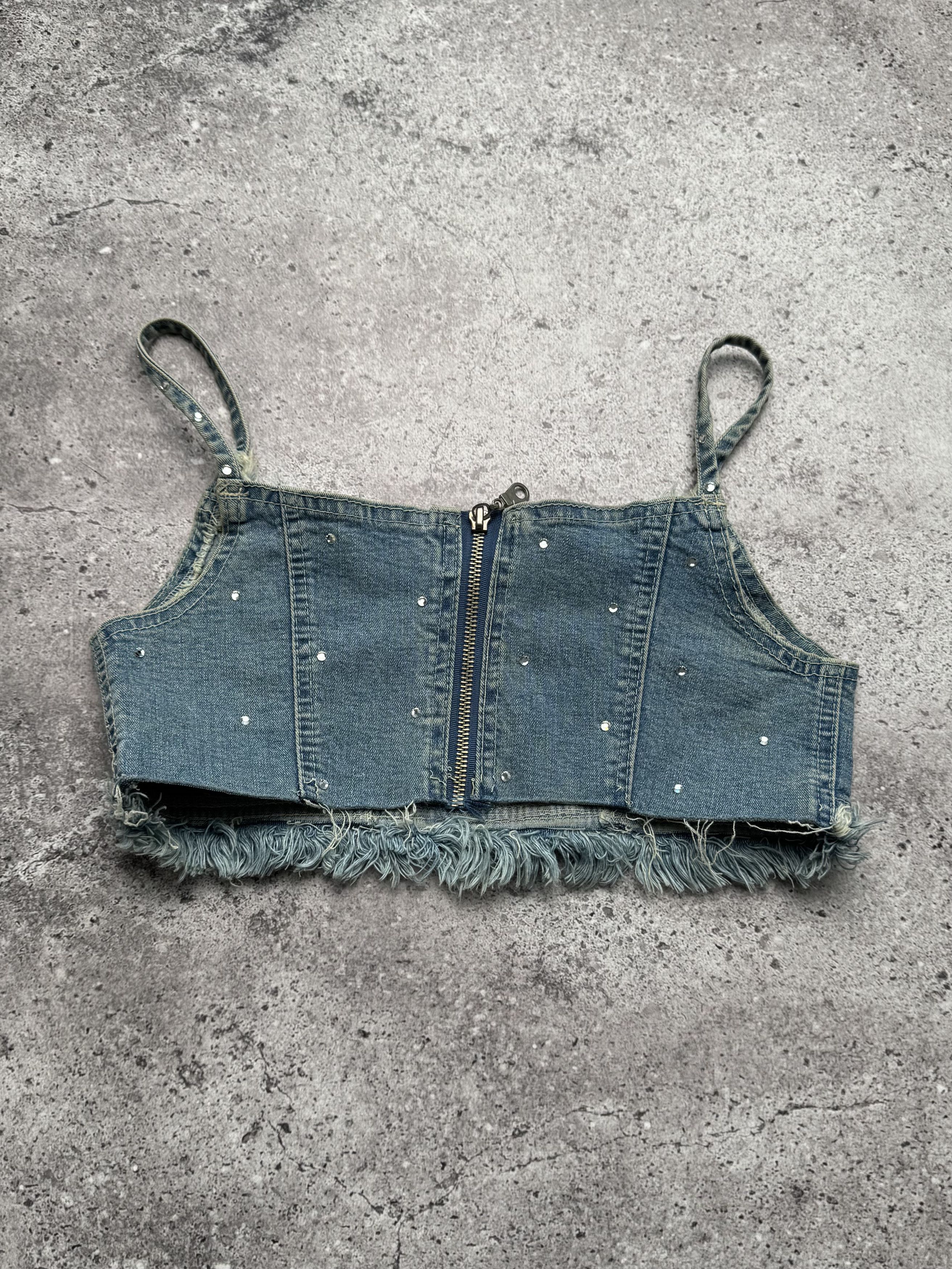 Vintage Vintage Denim Crop Top C20 Size XS / US 0-2 / IT 36-38 - 5 Thumbnail
