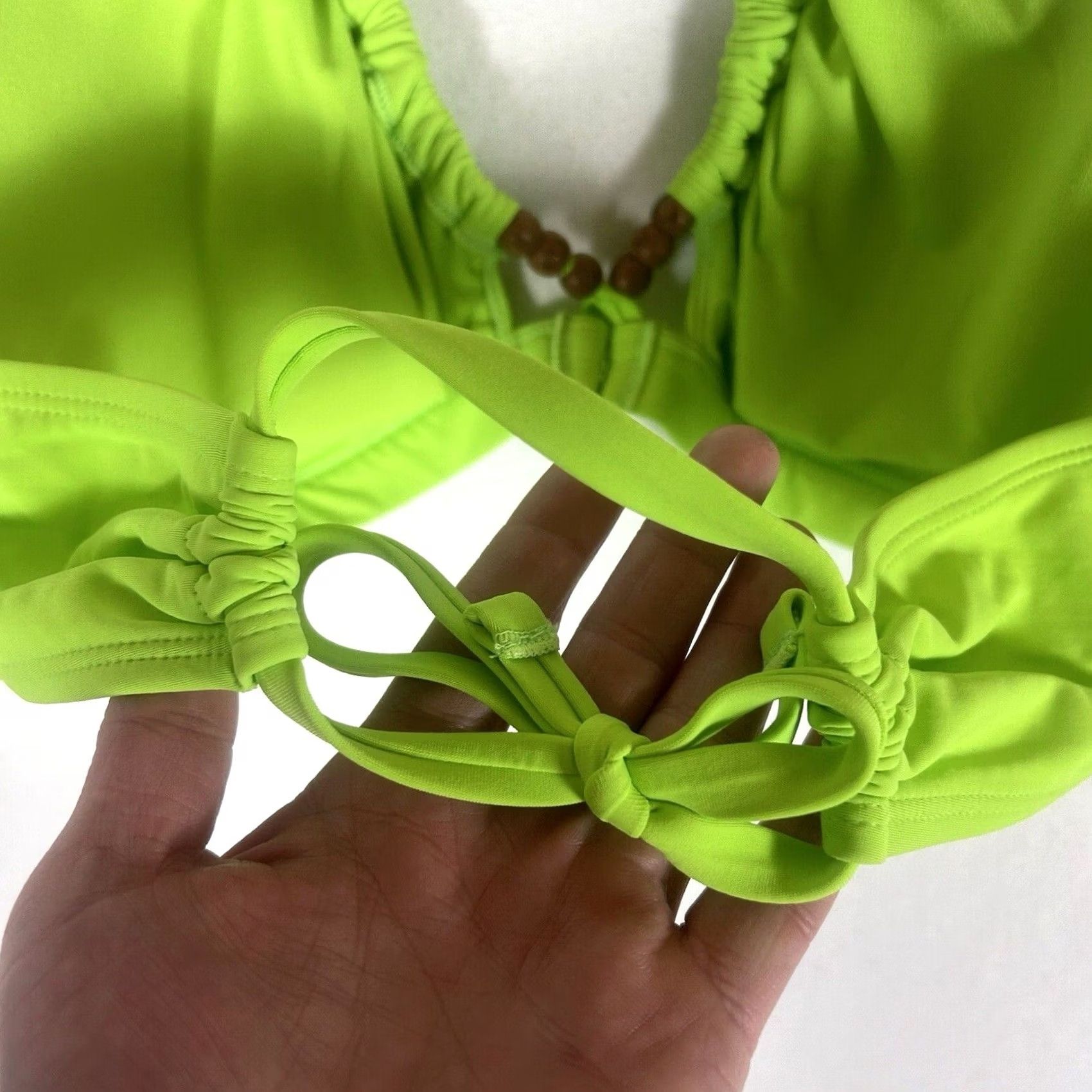 Vintage Time And Tru Bikini Top Womens XL 16-18 Green NWT Halter Padded Stretch Swim Top NWT Size XL / US 12-14 / IT 48-50 - 6 Thumbnail
