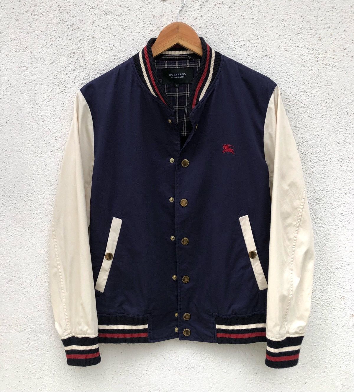 Burberry Burberry Black Label Cotton Gold Button Varsity Jacket Size US M / EU 48-50 / 2 - 5 Thumbnail