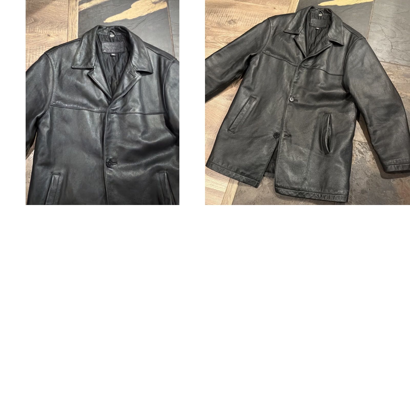 Vintage VINTAGE St. John’s Bay Black Leather Jacket Bomber Button Up Quilted Lined Trench Mens M Jacket Size US M / EU 48-50 / 2 - 11 Thumbnail