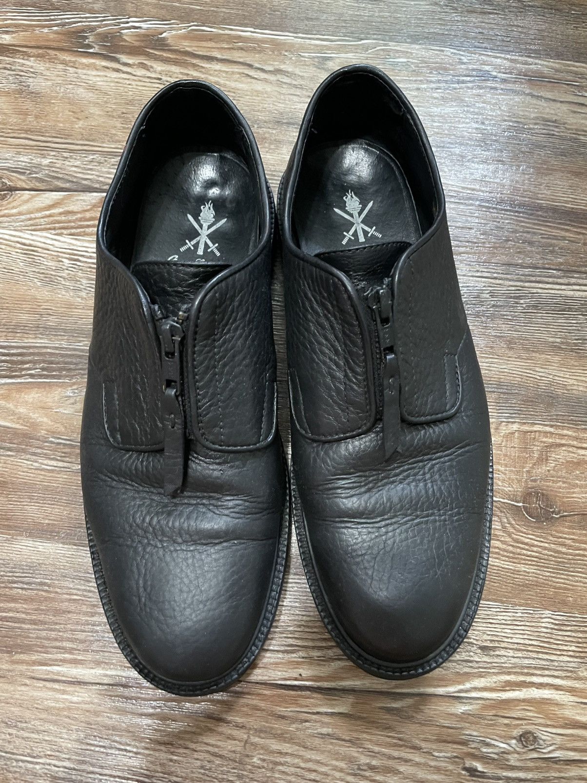 Opening Ceremony M14 Zip Up Leather Black Derby Oxford 41 9.5 MMM Style Size US 9.5 / EU 42-43 - 4 Thumbnail