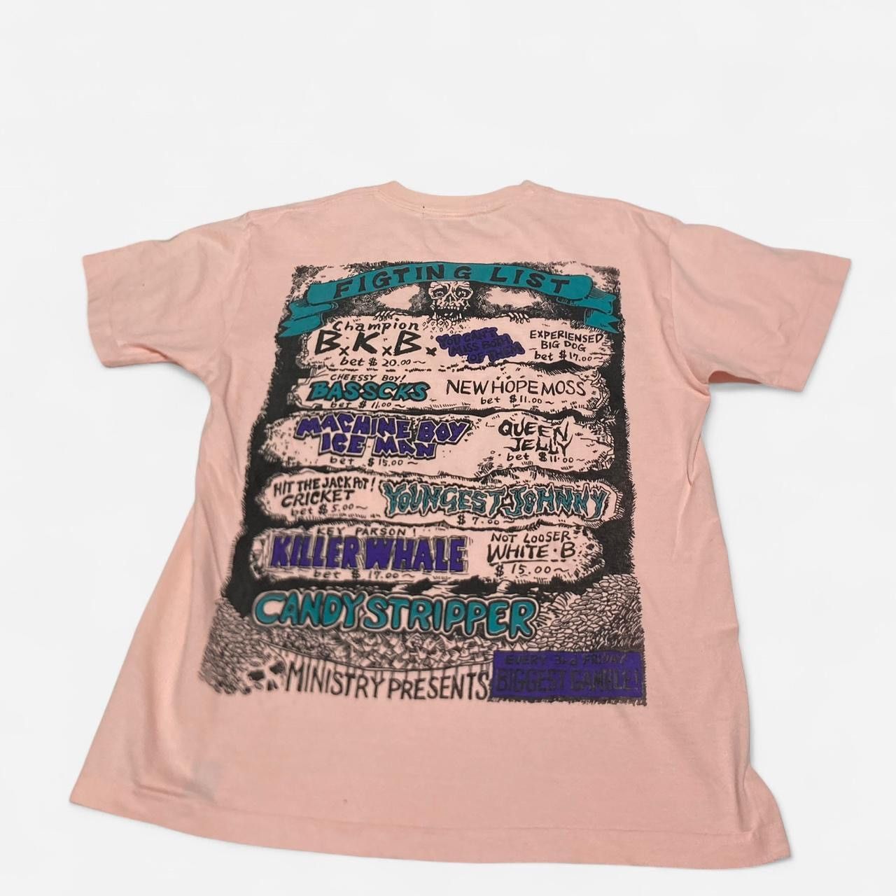 Hysteric Glamour Candy Stripper punk graphic pink cotton t-shirt print Size L / US 10 / IT 46 - 7 Thumbnail
