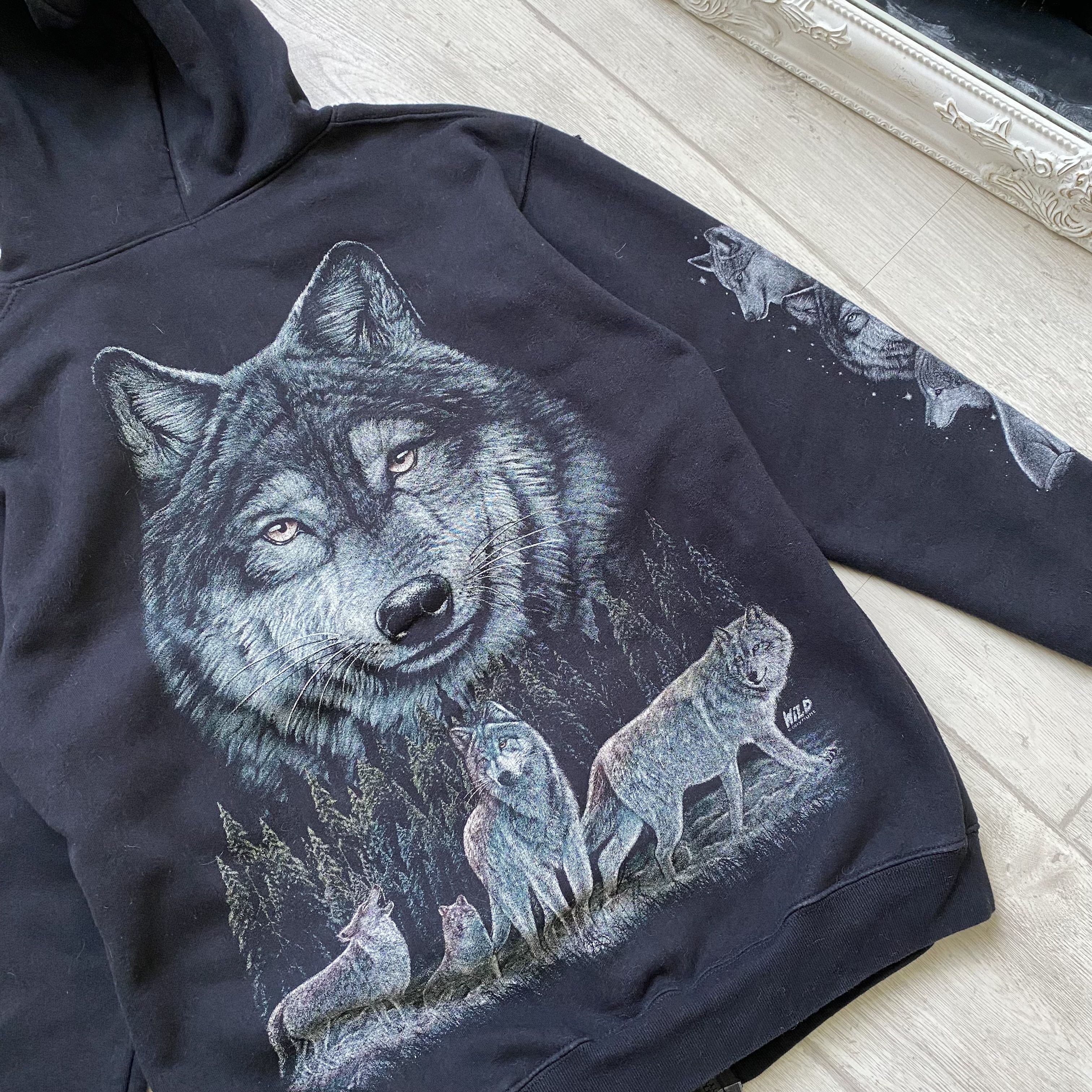 The Mountain 🐺Vintage Wild Wool logo zip up hoodie Y2K Size US XS / EU 42 / 0 - 11 Thumbnail