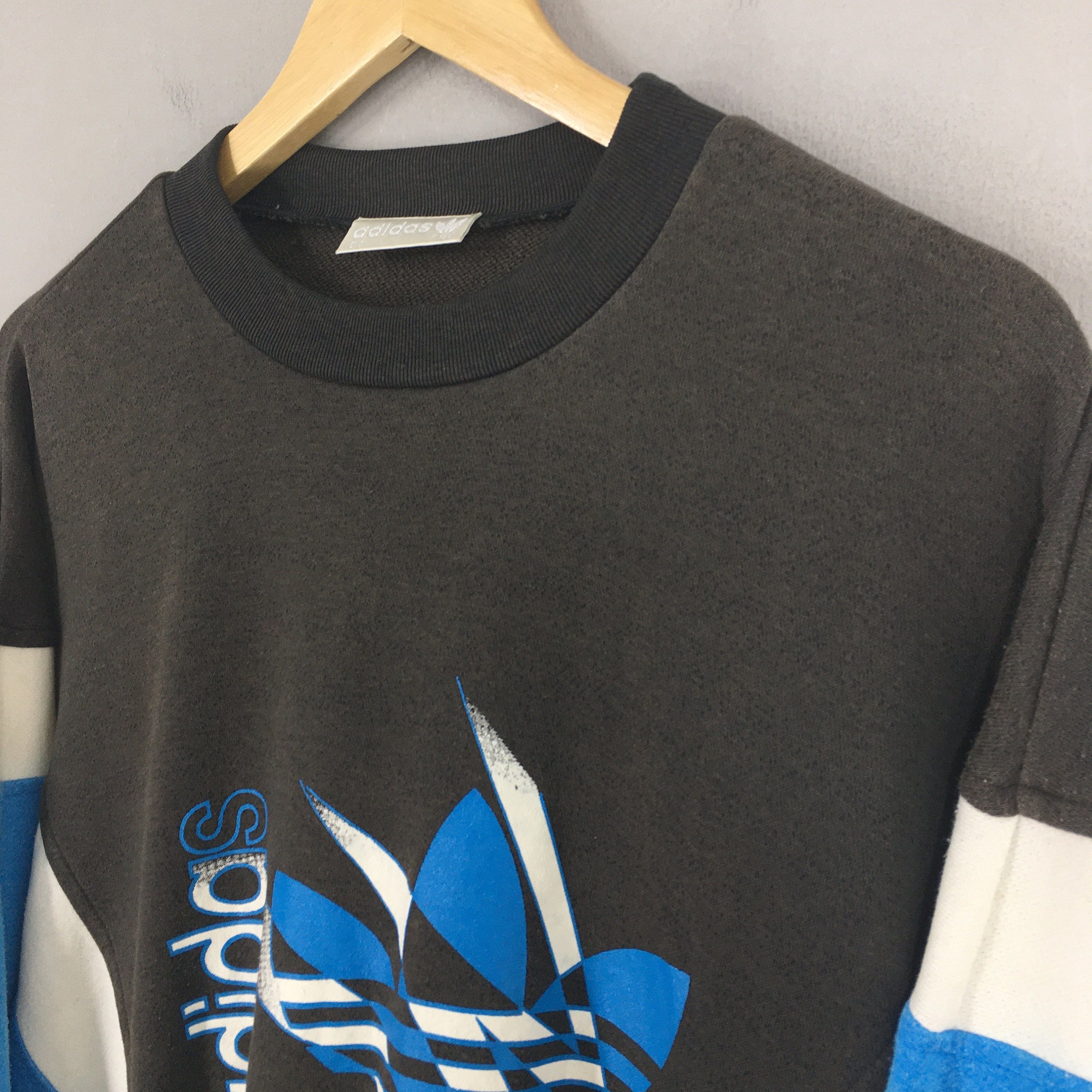Adidas × Sports Specialties Vintage 80s Adidas Trefoil Black Sweatshirt Large Size US L / EU 52-54 / 3 - 3 Thumbnail