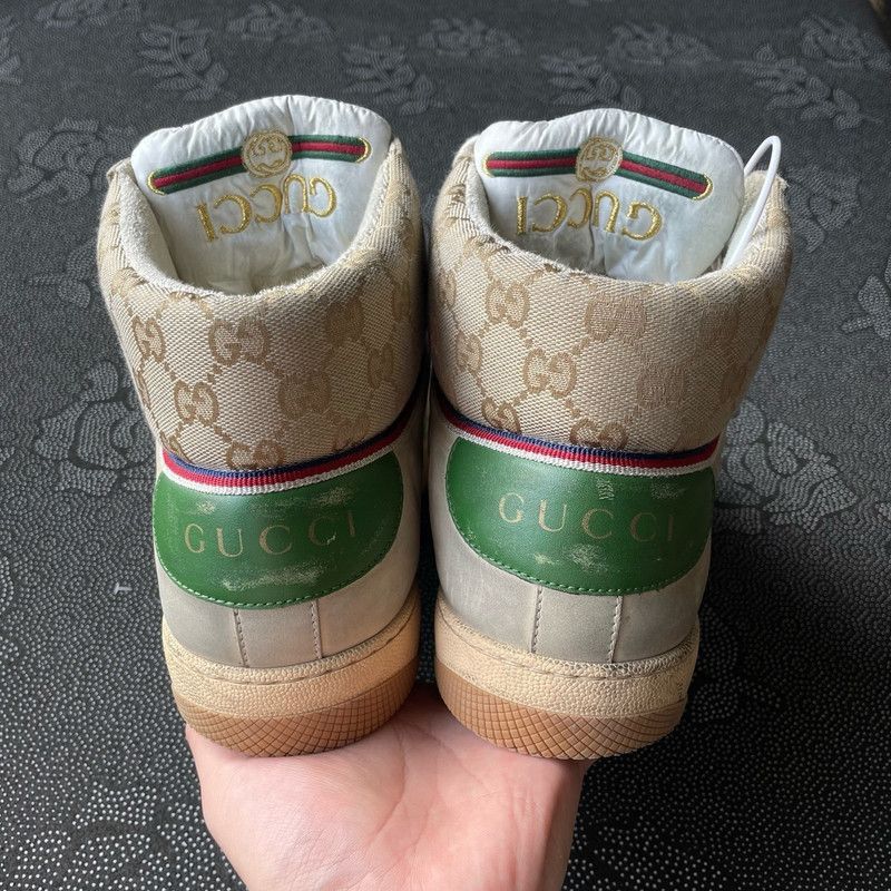 Gucci GUCCI Screener Vintage Leather Sneakers for Men - Size US 10 / EU 43 - 3 Thumbnail