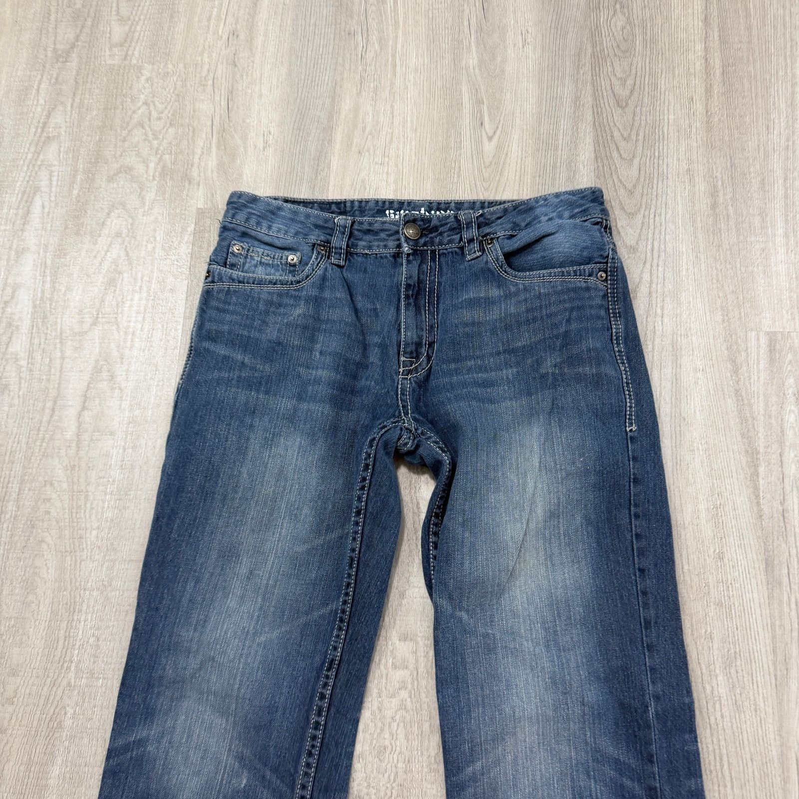 Vintage Vintage Machine Embroidered Jeans Mens 34x34 Blue Faded Size US 34 / EU 50 - 4 Thumbnail