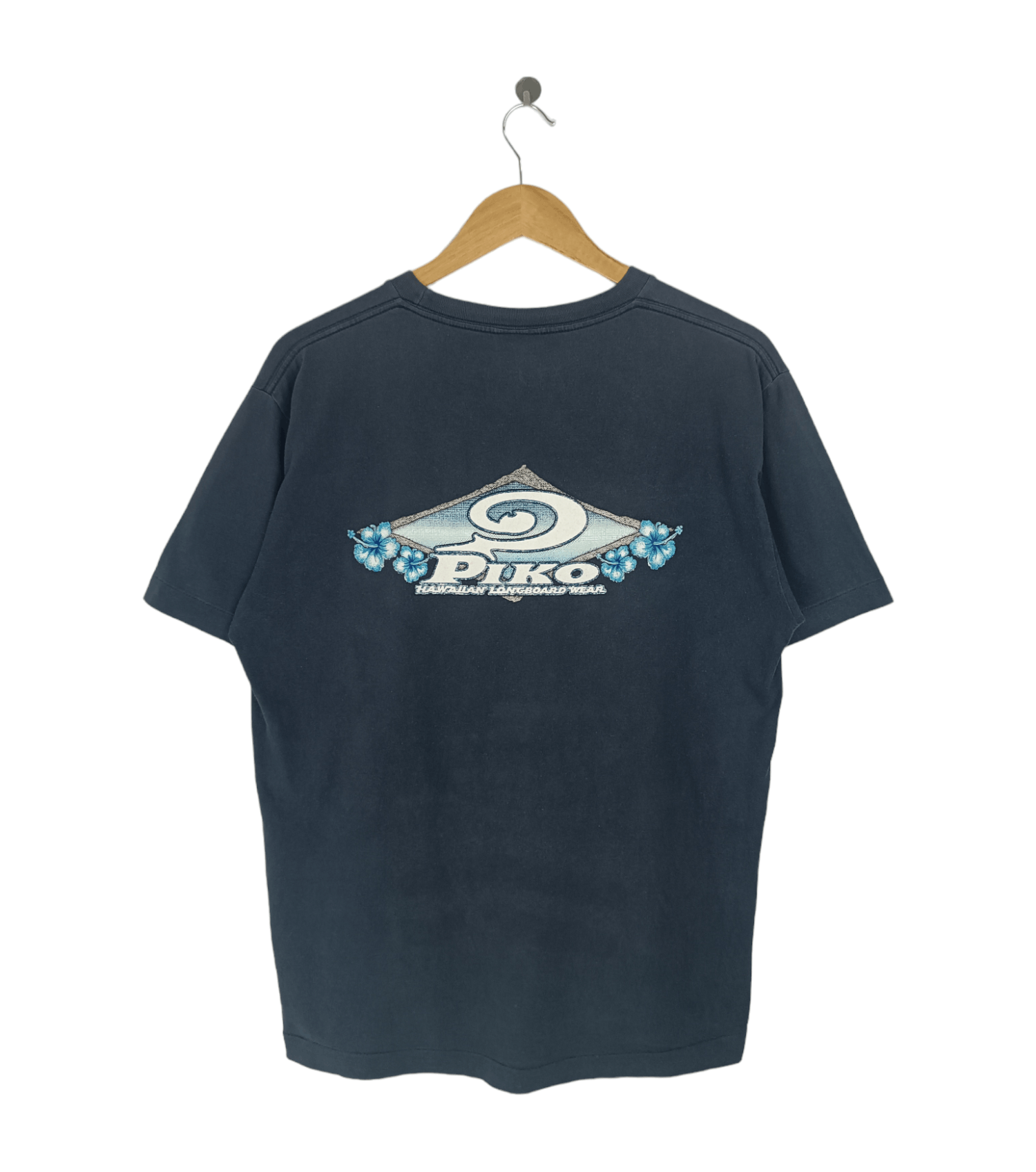 VINTAGE 90'S FADED PIKO HAWAIIAN LONGBOARD T&C SURF BEACH