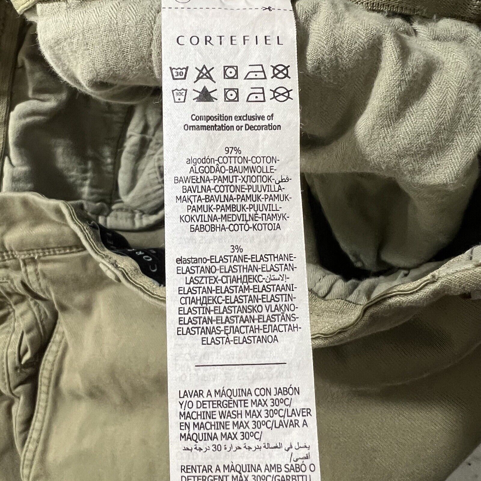 Other Cortefiel 42 Regular Fit Olive Green Straight Chino Pants Size US 42 / EU 58 - 5 Thumbnail