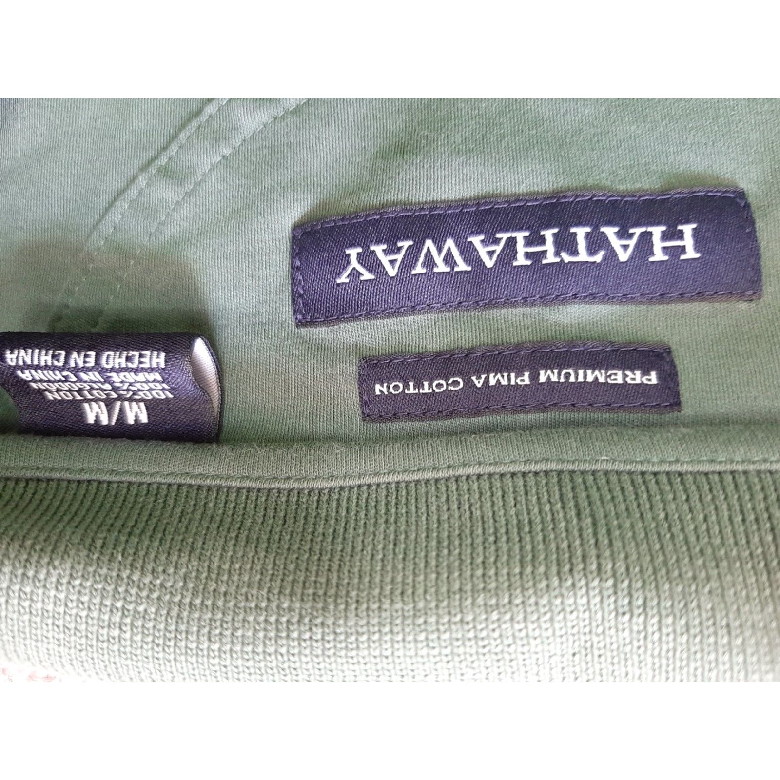 Vintage Hathaway Polo Shirt Green Cotton Short Sleeve M Shirt Medium Men Classic Collar Spread Sports Size US M / EU 48-50 / 2 - 2 Thumbnail