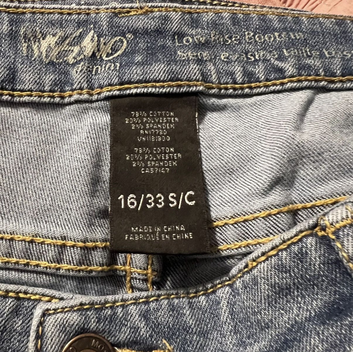 Mossimo Mossimo Jeans Womens 16/33 S/C Blue Denim Low Rise Bootcut Size 38" / US 16 / IT 52 - 5 Thumbnail