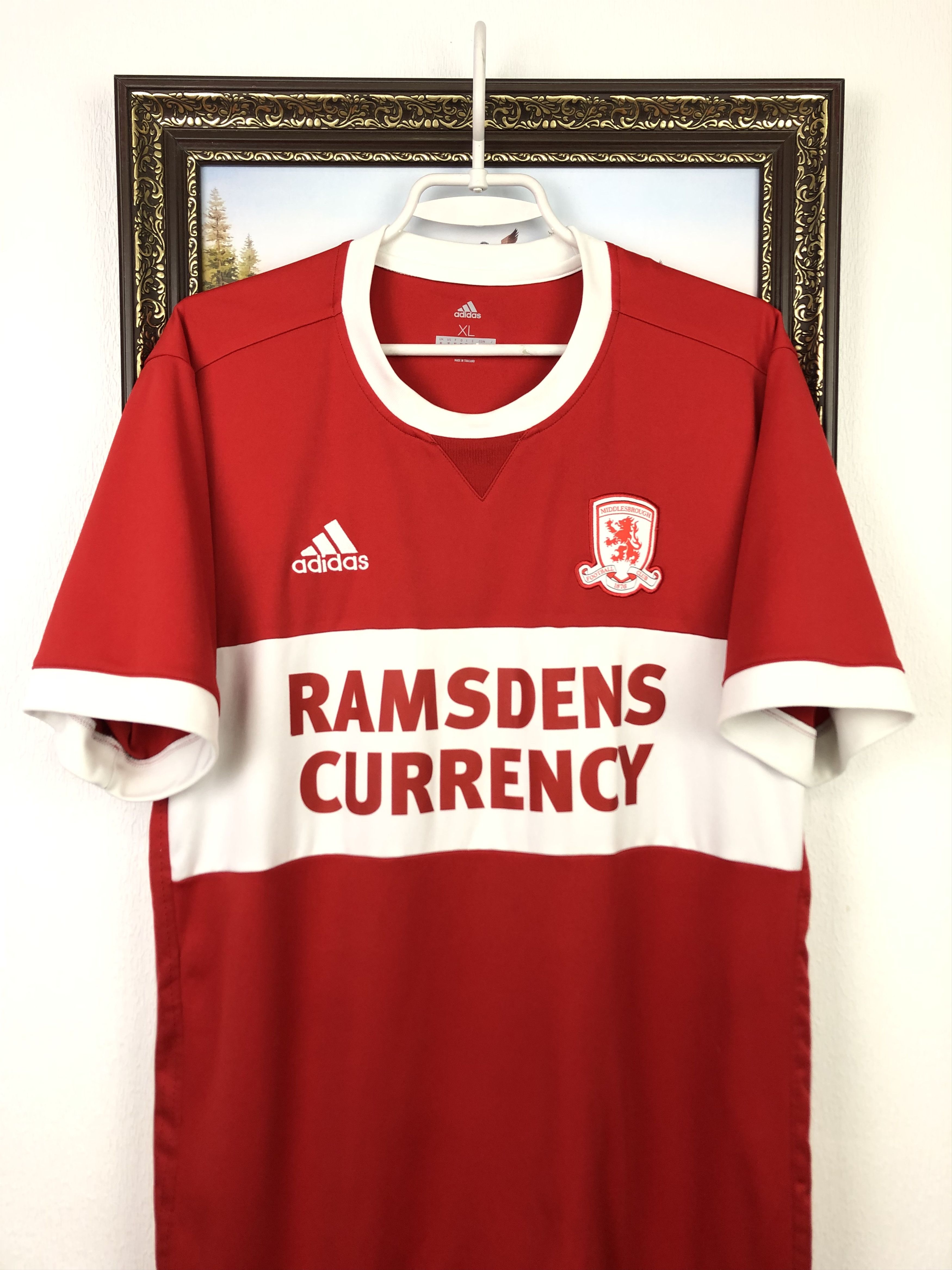 Adidas Middlesbrough Home football shirt 2017 Adidas Soccer Jersey Size US XL / EU 56 / 4 - 2 Thumbnail