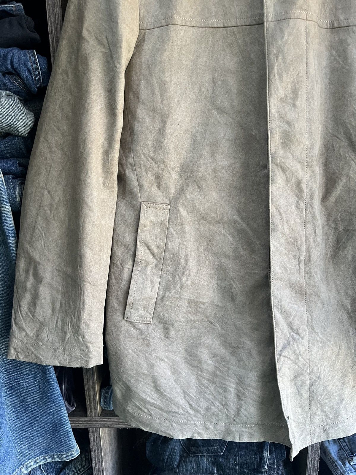 Yohji Yamamoto 🔥Vintage Ined Homme Yohji Yamamoto Suede Jacket Size US S / EU 44-46 / 1 - 7 Thumbnail