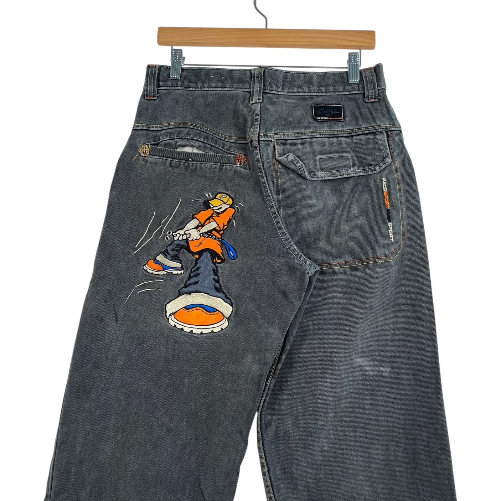 Vintage Vintage Paco Jeans Pitbull Wide Leg Denim Jeans 31 x 31 Size US 31 - 6 Thumbnail
