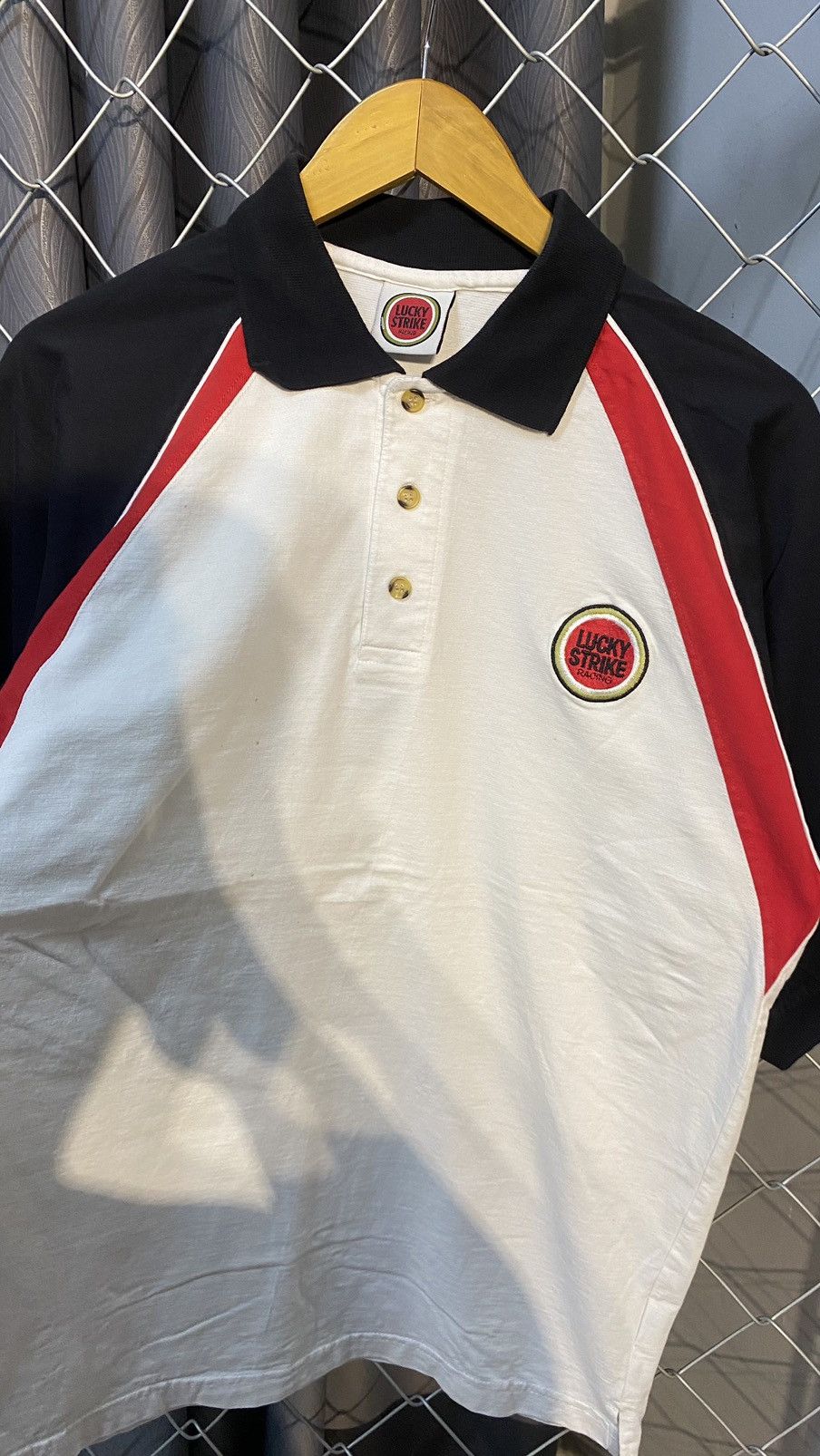 Japanese Brand × Vintage LUCKY STRIKE RACING OFFICIAL MERCHANDISE TMG COLLAR TEE M Size US M / EU 48-50 / 2 - 3 Thumbnail