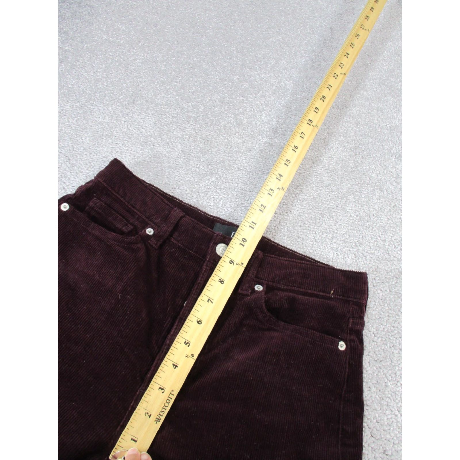 Banana Republic VINTAGE Banana Republic Pants Womens 26 Corduroy Slim Fit Button Fly Red Chino Skinny 90s Womens Size 26" / US 2 / IT 38 - 6 Thumbnail