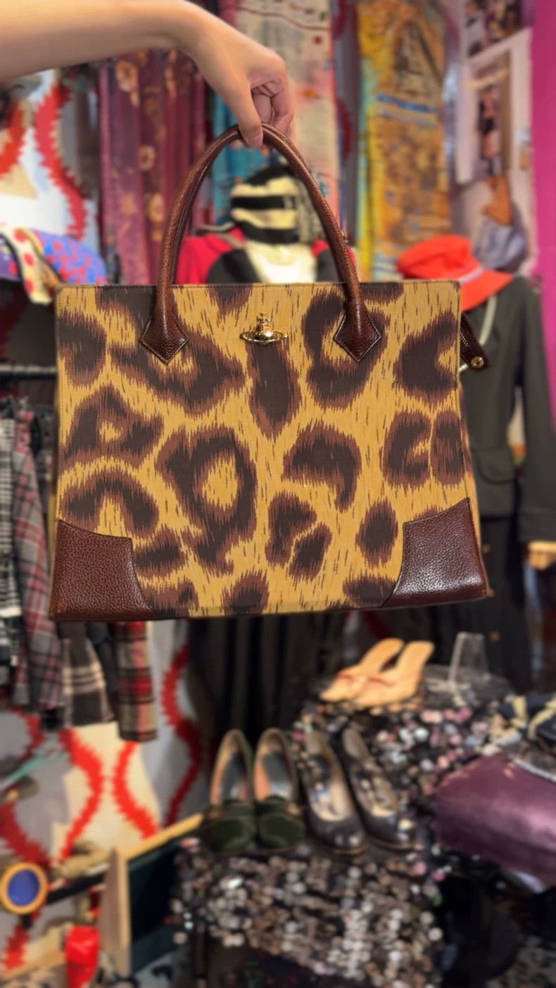 Vivienne Westwood vivienne westwood size os Brown leopard-pattern briefcase Size ONE SIZE - 1 Thumbnail