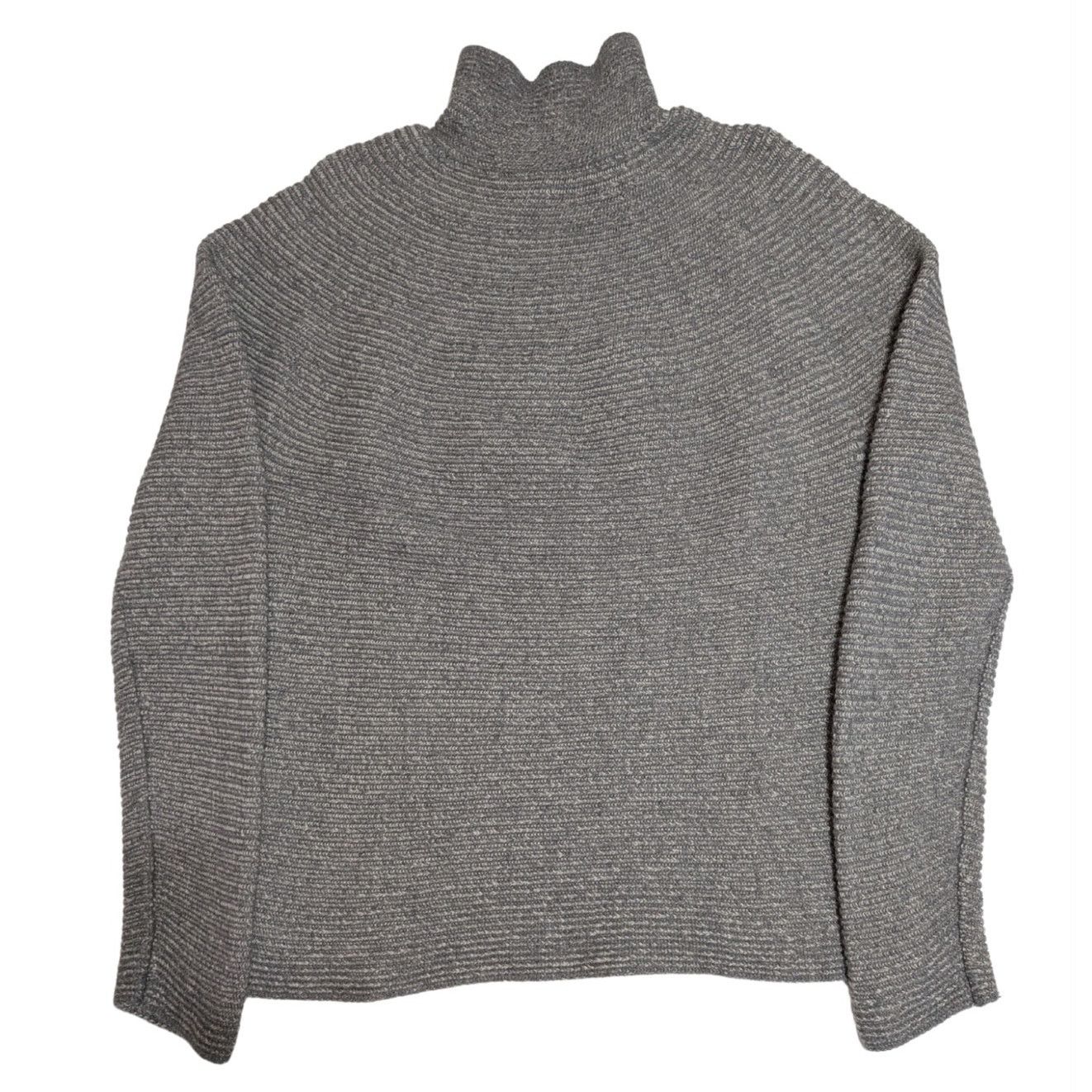 Donna Karan Donna Karan Women's 100% Wool Gray Turtleneck Sweater USED Size L / US 10 / IT 46 - 5 Thumbnail