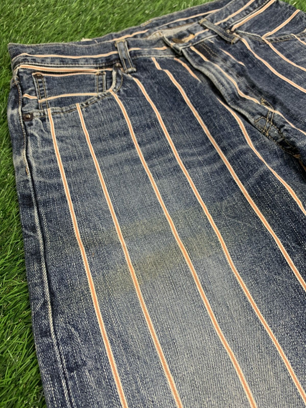 Edwin × Japanese Brand × Vintage Vintage Edwin Selvedge 13oz Grand Blue denim Size US 29 - 6 Thumbnail