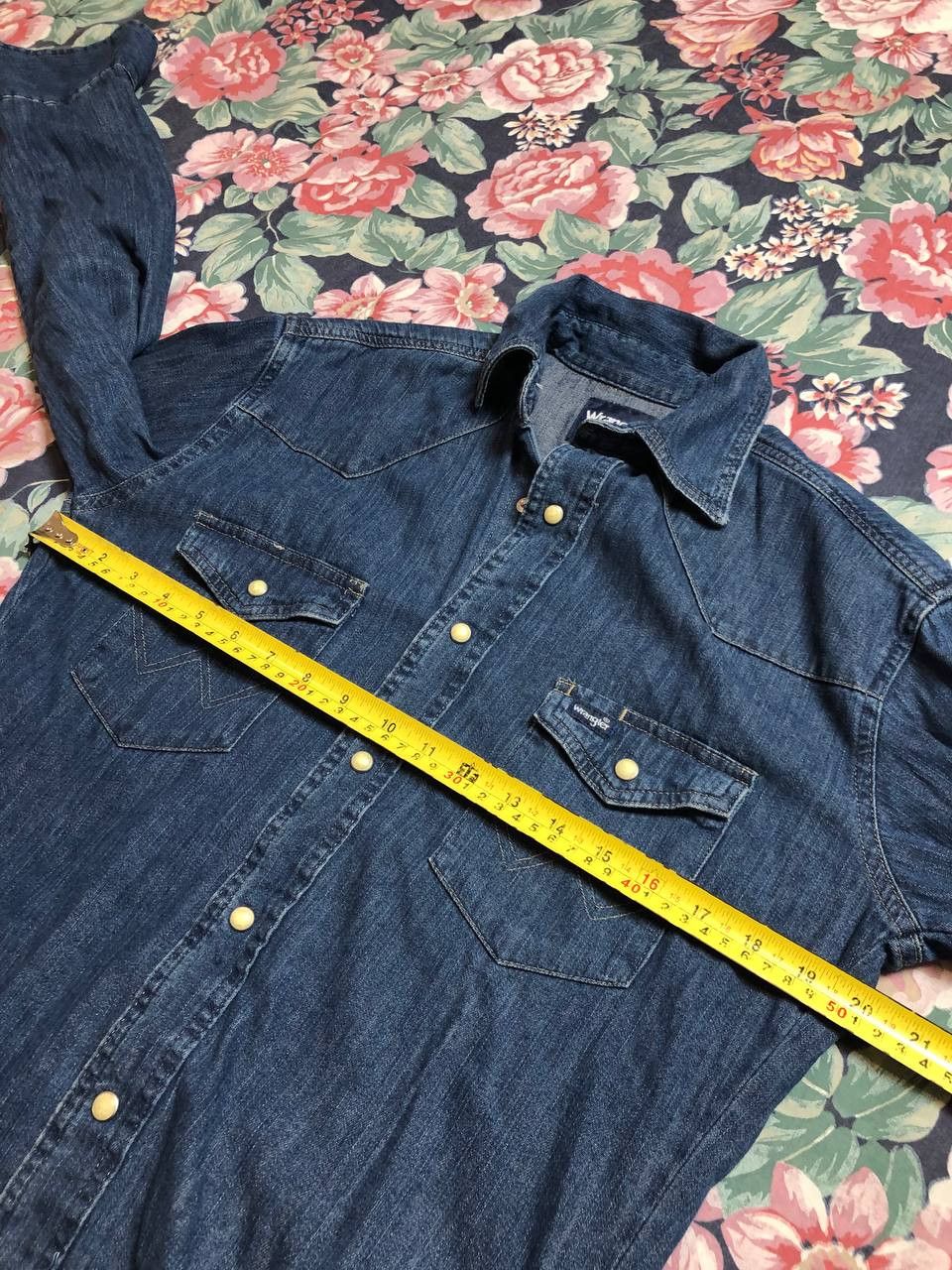 Wrangler Vintage Wrangler Western Pearl Snap Shirt Pockets Denim Blue Size M / US 6-8 / IT 42-44 - 14 Thumbnail