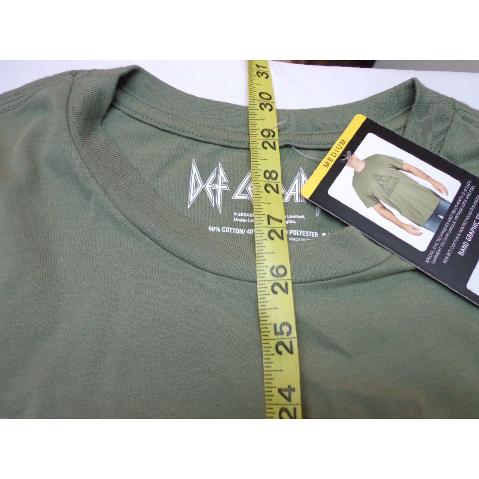 Logo 7 DEF LEPPARD Shirt Men Medium Green Crew Neck Short Sleeve Band Graphic T-Shirt NEW with Tags Size US M / EU 48-50 / 2 - 5 Thumbnail
