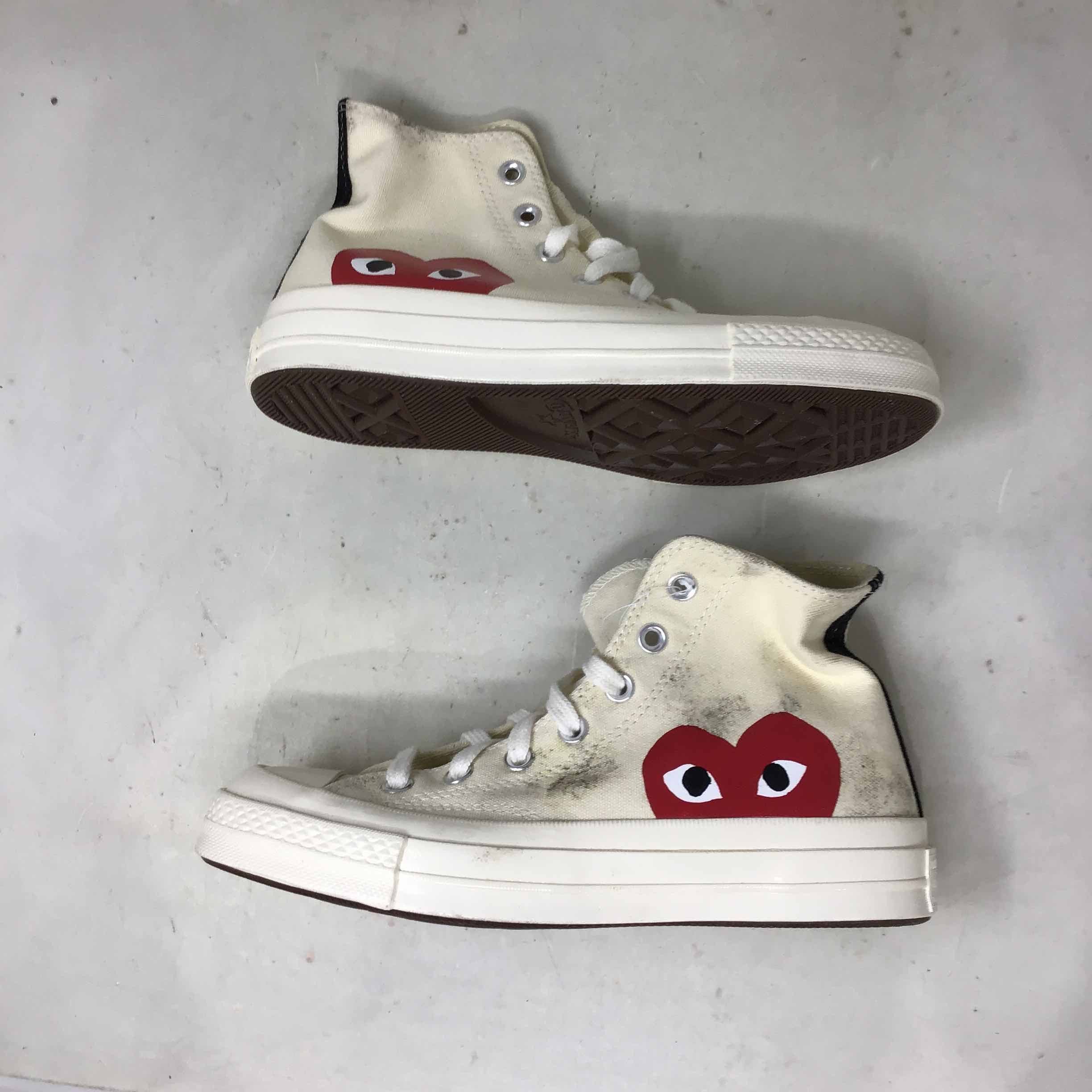 Converse Comme des Garcons Play x Chuck 70 High Milk 2015 Grailed