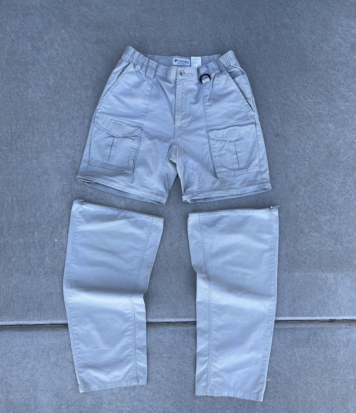 Vintage Vintage Columbia Hiking Pants Convertible Utility Khaki Size US 32 / EU 48 - 2 Thumbnail