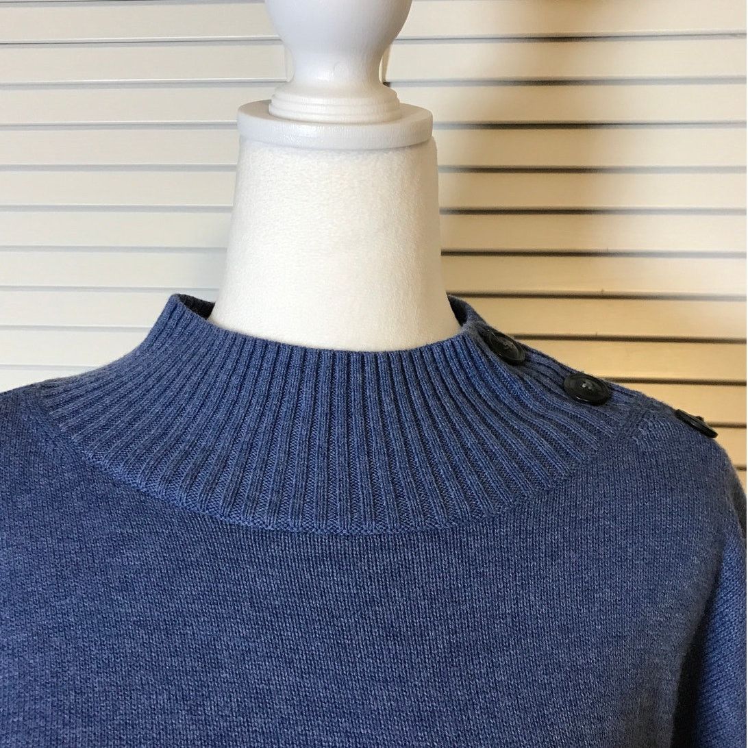 Other Talbots Blue High Neck Long Sleeve Sweater MP Size M / US 6-8 / IT 42-44 - 5 Thumbnail