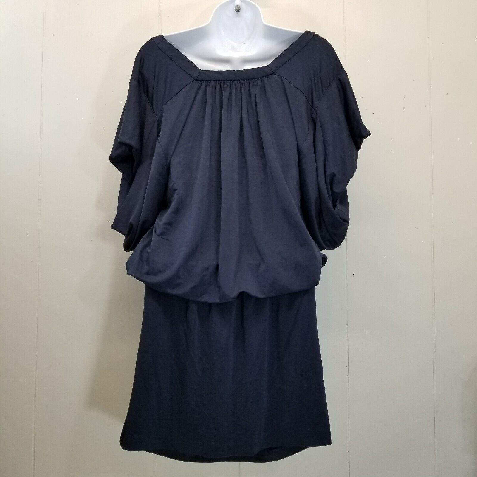 Zara Zara Basic XS Mini Dress Blouson Navy Blue Big Sleeves Pocke Size XS / US 0-2 / IT 36-38 - 5 Thumbnail