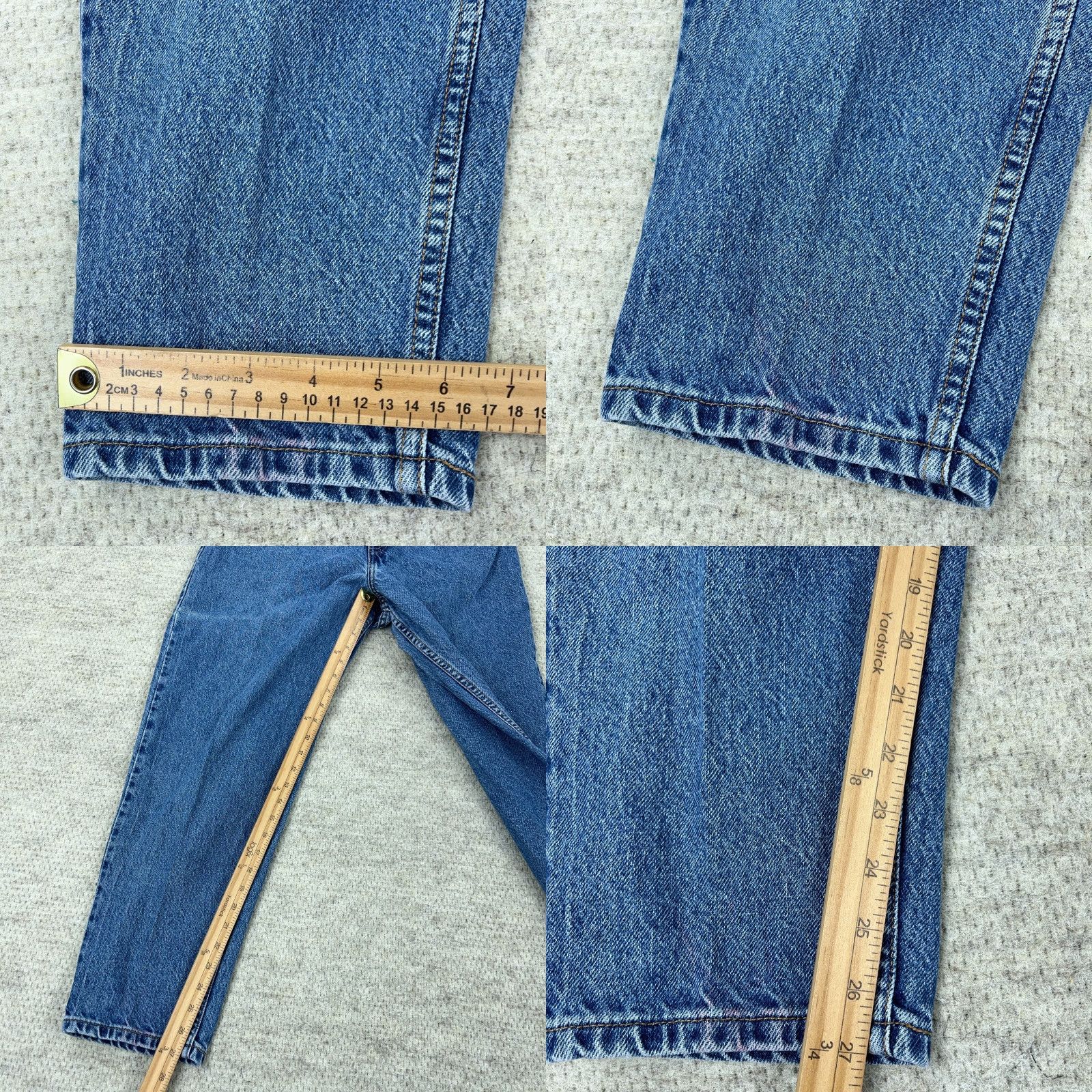 Levi's VINTAGE Levi's 951 Jeans Women 12 Short Relaxed Fit Tapered Blue 90s Mens Women Size 34" / US 12 / IT 48 - 8 Thumbnail