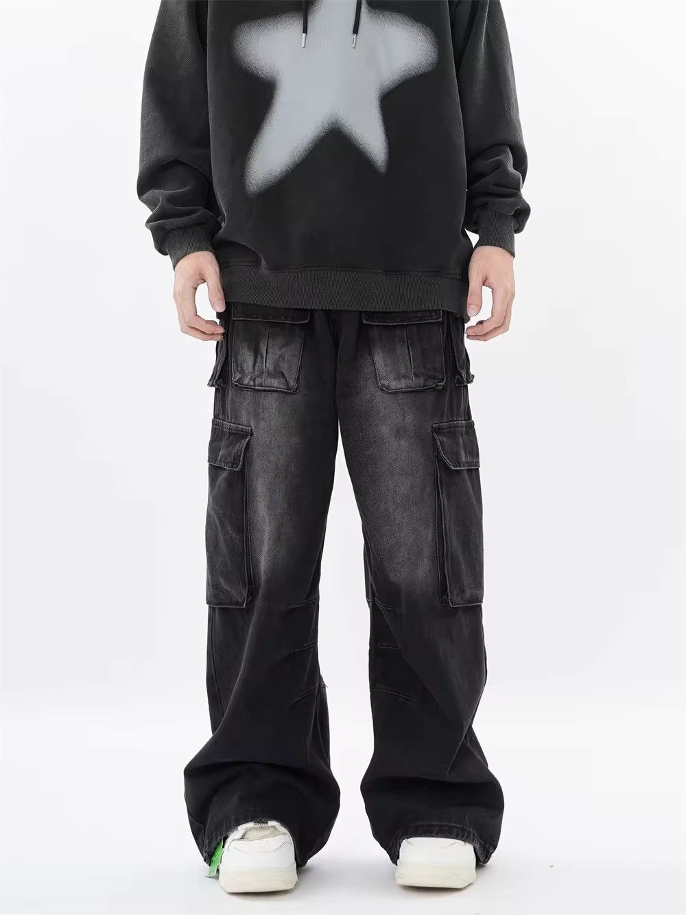 Japanese Brand × Jean Y2k Men Cargo Jeans Streetwear Size US 32 / EU 48 - 2 Thumbnail