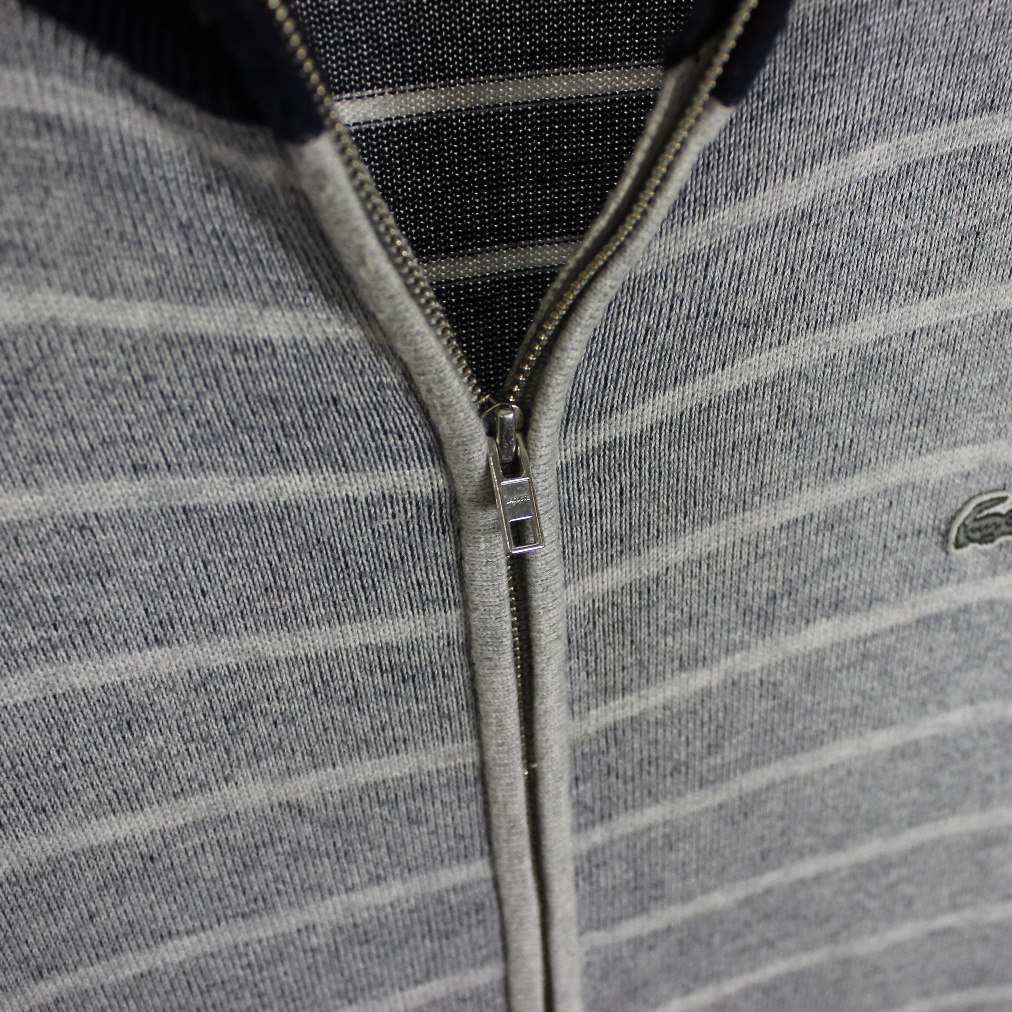 Lacoste Lacoste sweater full zip men M gray striped Size US M / EU 48-50 / 2 - 7 Thumbnail