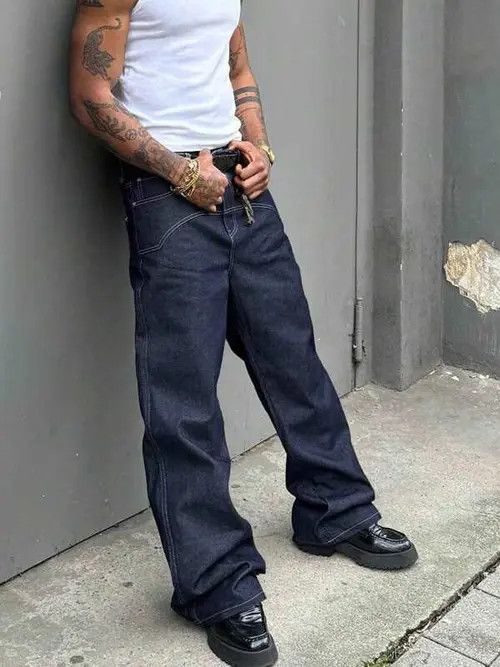 Japanese Brand × Vintage VIntage RETRO 90s loose denim jeans Size US 36 / EU 52 - 2 Thumbnail