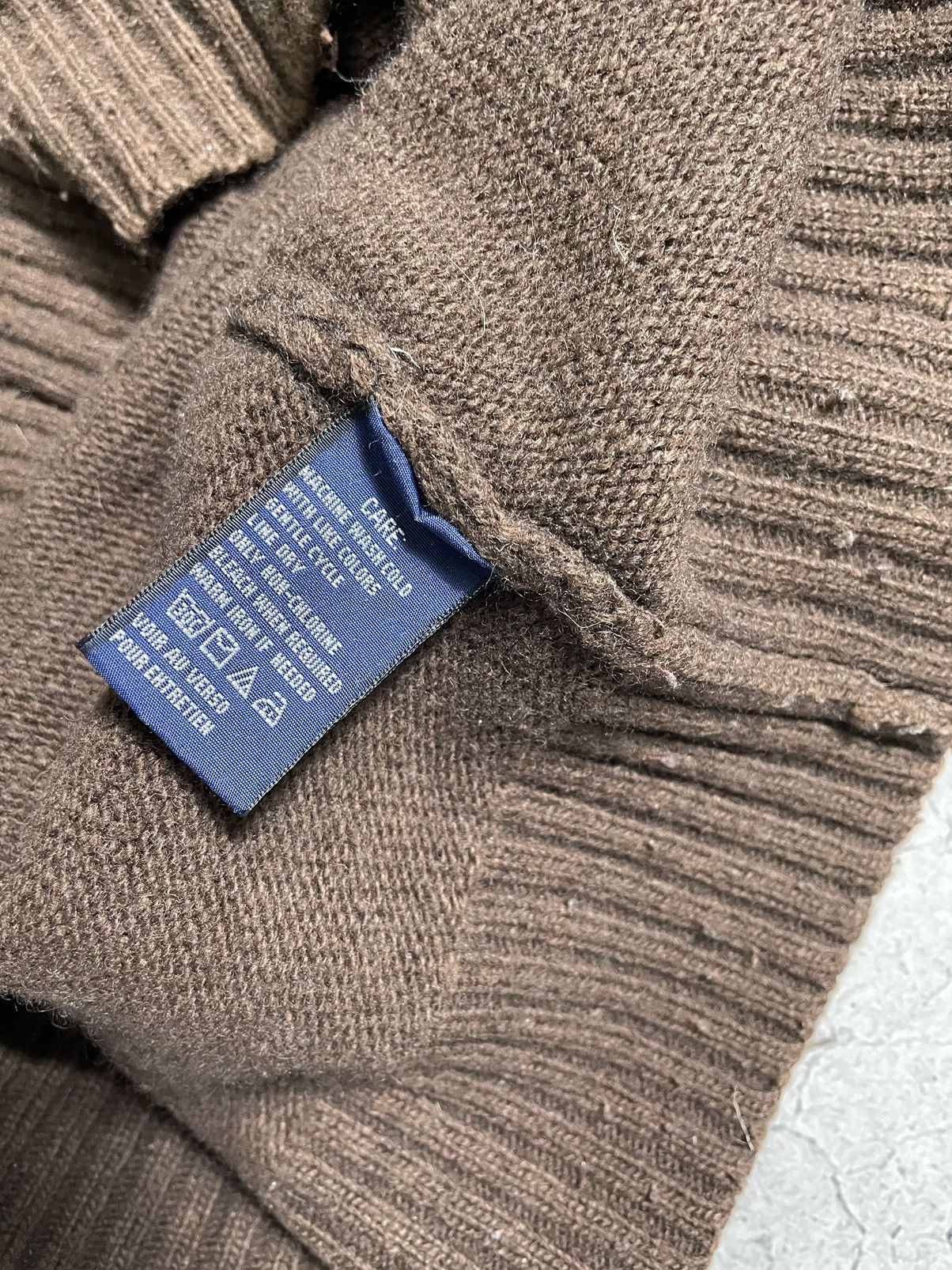 Polo Ralph Lauren × Ralph Lauren × Vintage Vintage Polo Ralph Lauren Brown Big Pony Y2K Wool Sweater Size US M / EU 48-50 / 2 - 9 Thumbnail