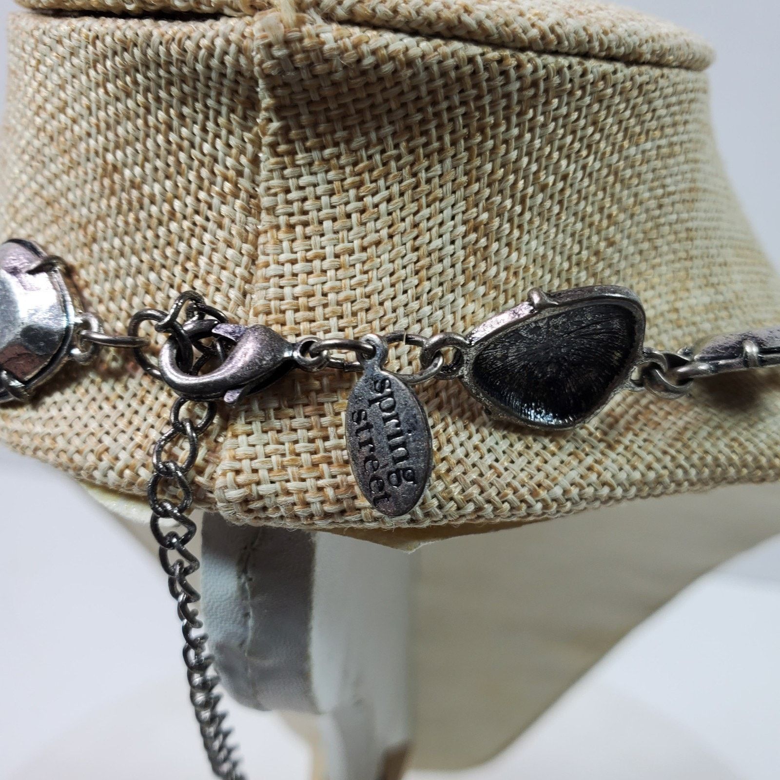 The Unbranded Brand Spring Street BOHO Necklace 19" Silver Tone Metal Distressed Size ONE SIZE - 4 Thumbnail