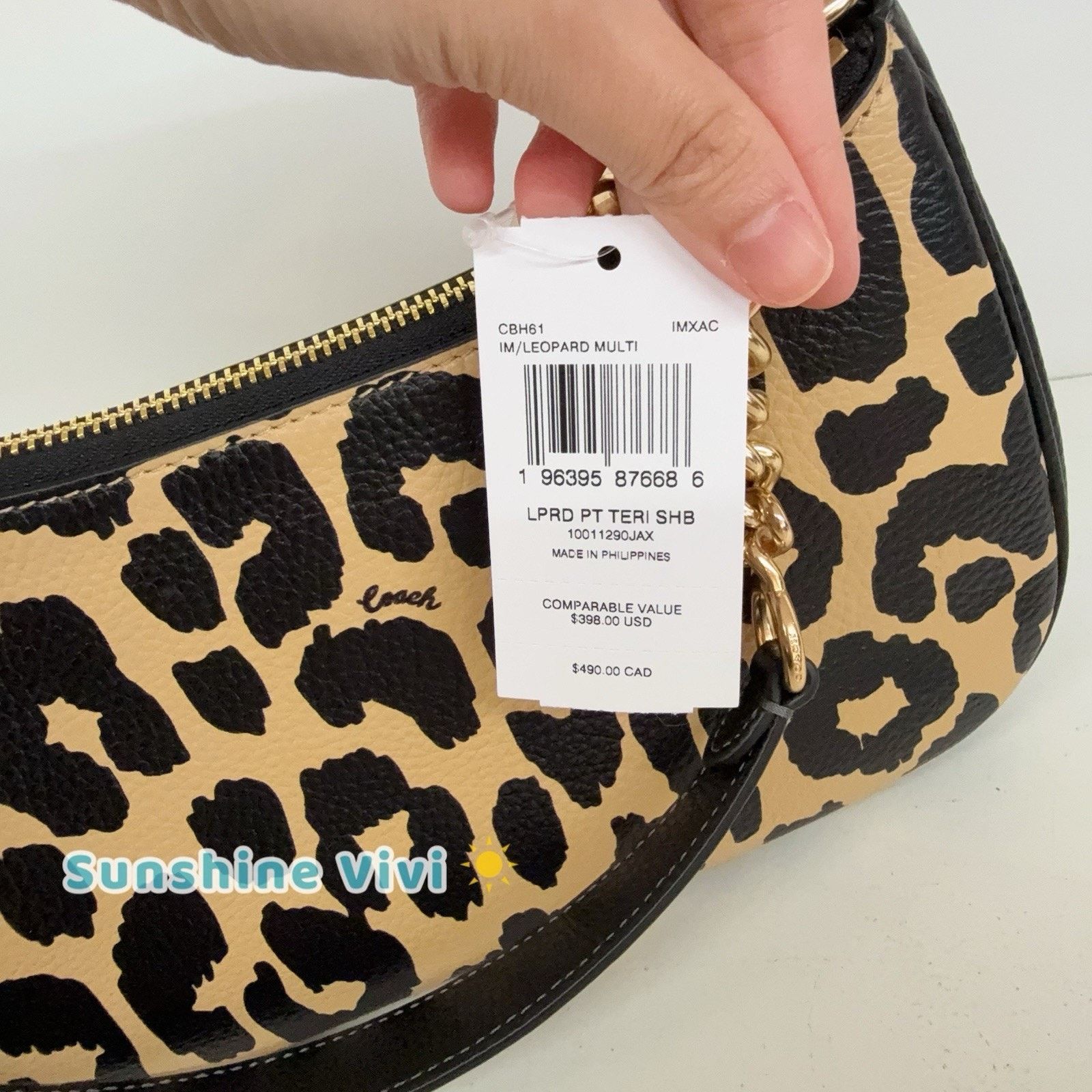 Coach NWT COACH Teri Shoulder Bag Leopard CBH61 Leopard Crossbody Size ONE SIZE - 4 Thumbnail
