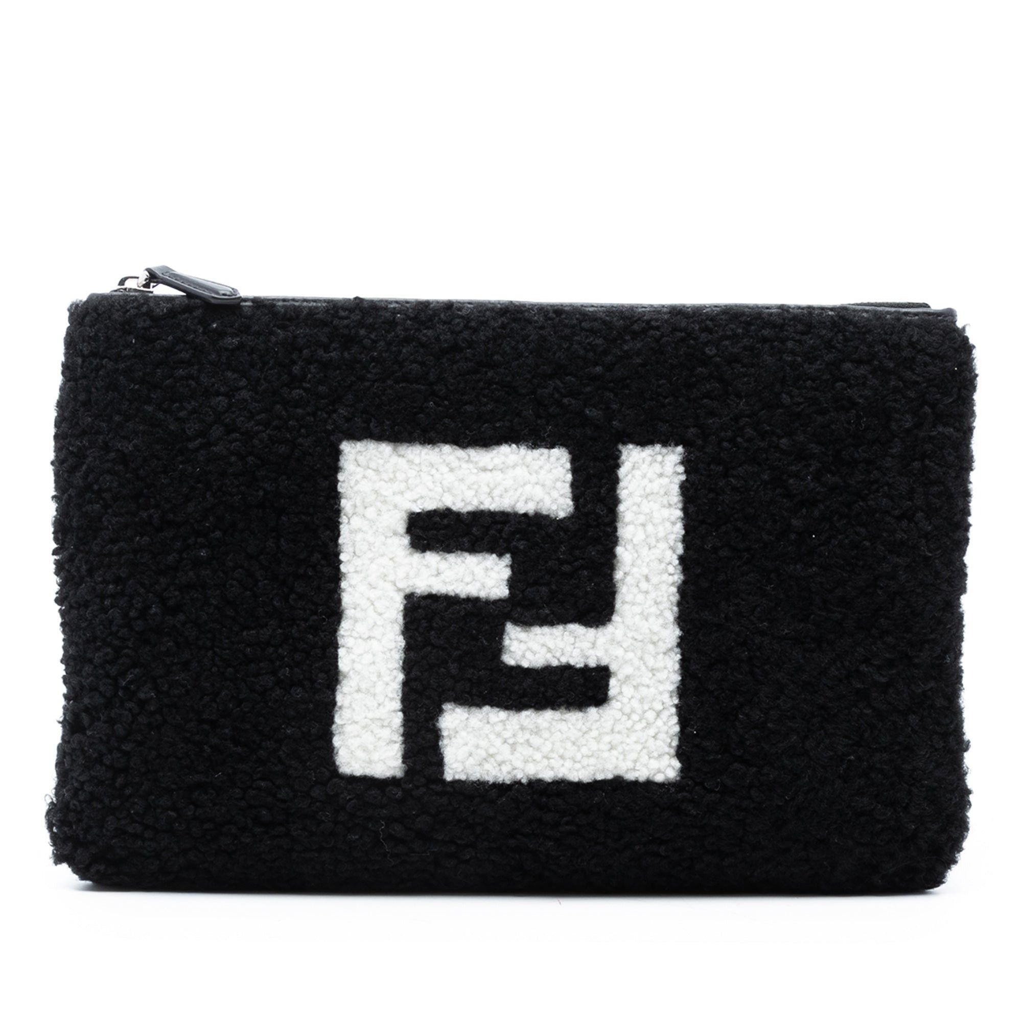Fendi Shearling FF Flat Pouch Size ONE SIZE - 1 Thumbnail