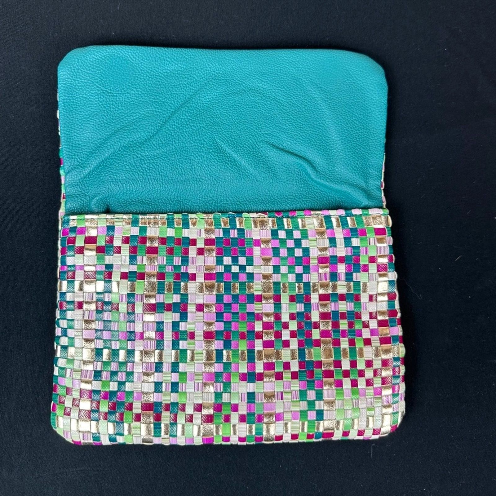 Other Deux Lux Woven Metallic Clutch Magnetic Closure Multi Size ONE SIZE - 9 Thumbnail