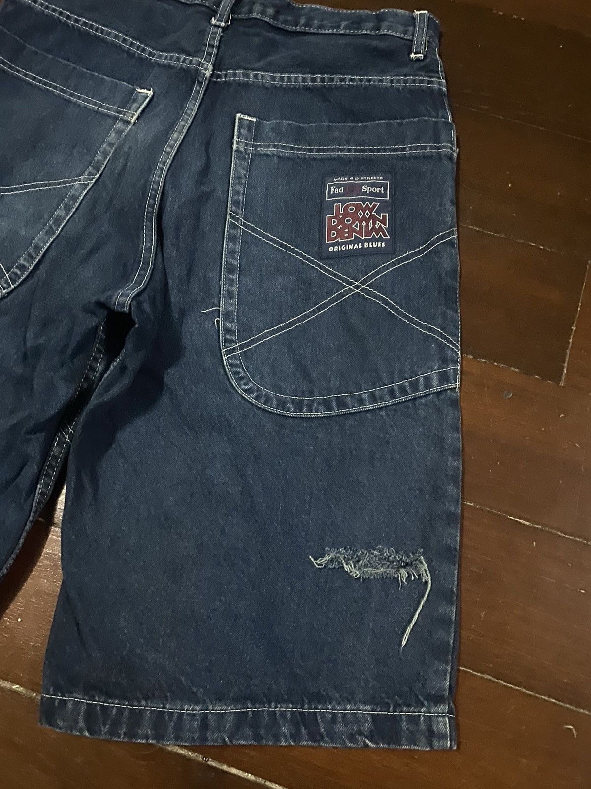 JNCO FIRE 🔥 FAD SPORT LOW DOWN DENIM OVER POCKET DISTRESSED Size US 33 - 9 Thumbnail