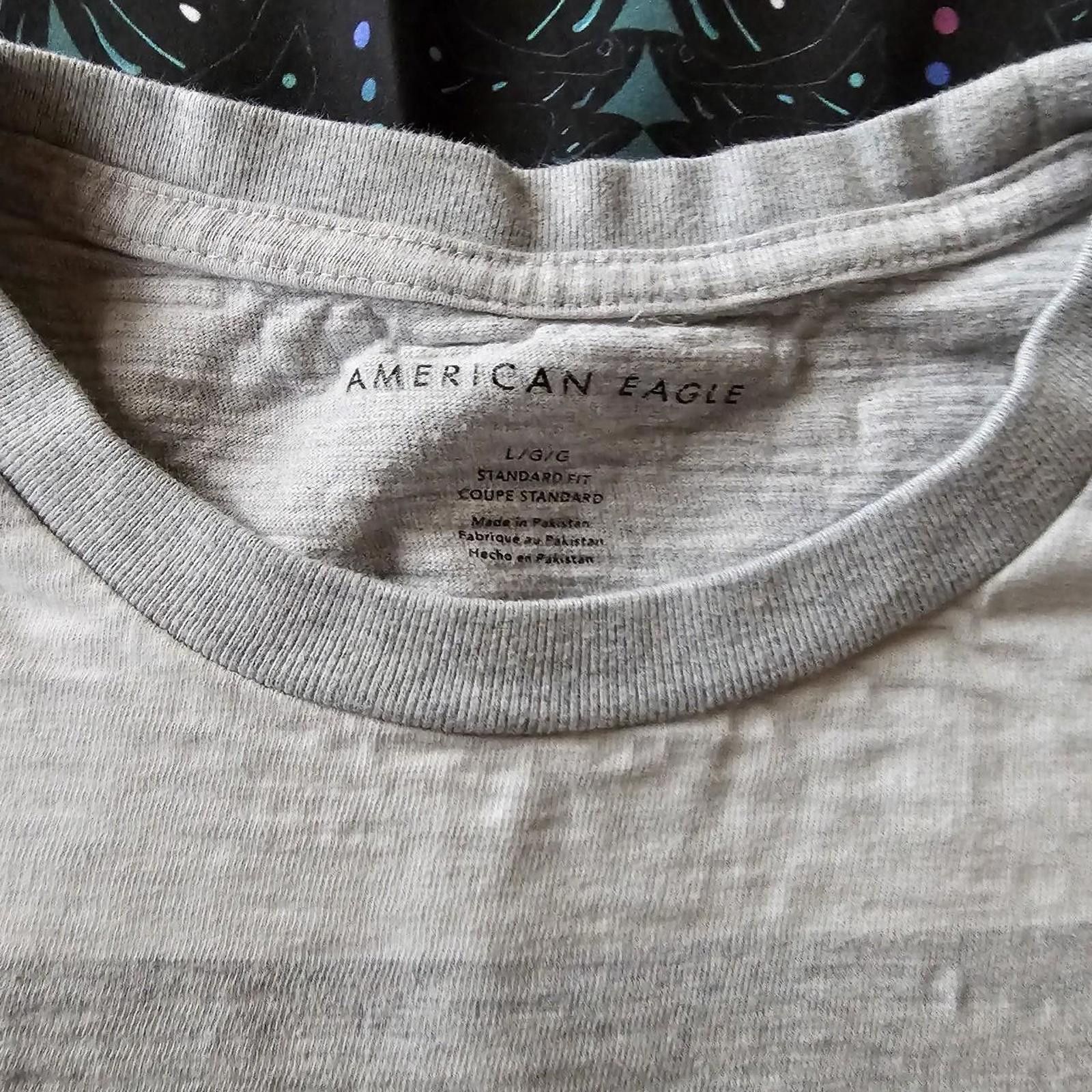 American Eagle Outfitters American Eagle Outfitters Men's Grey and White Tshirt Size US L / EU 52-54 / 3 - 4 Thumbnail