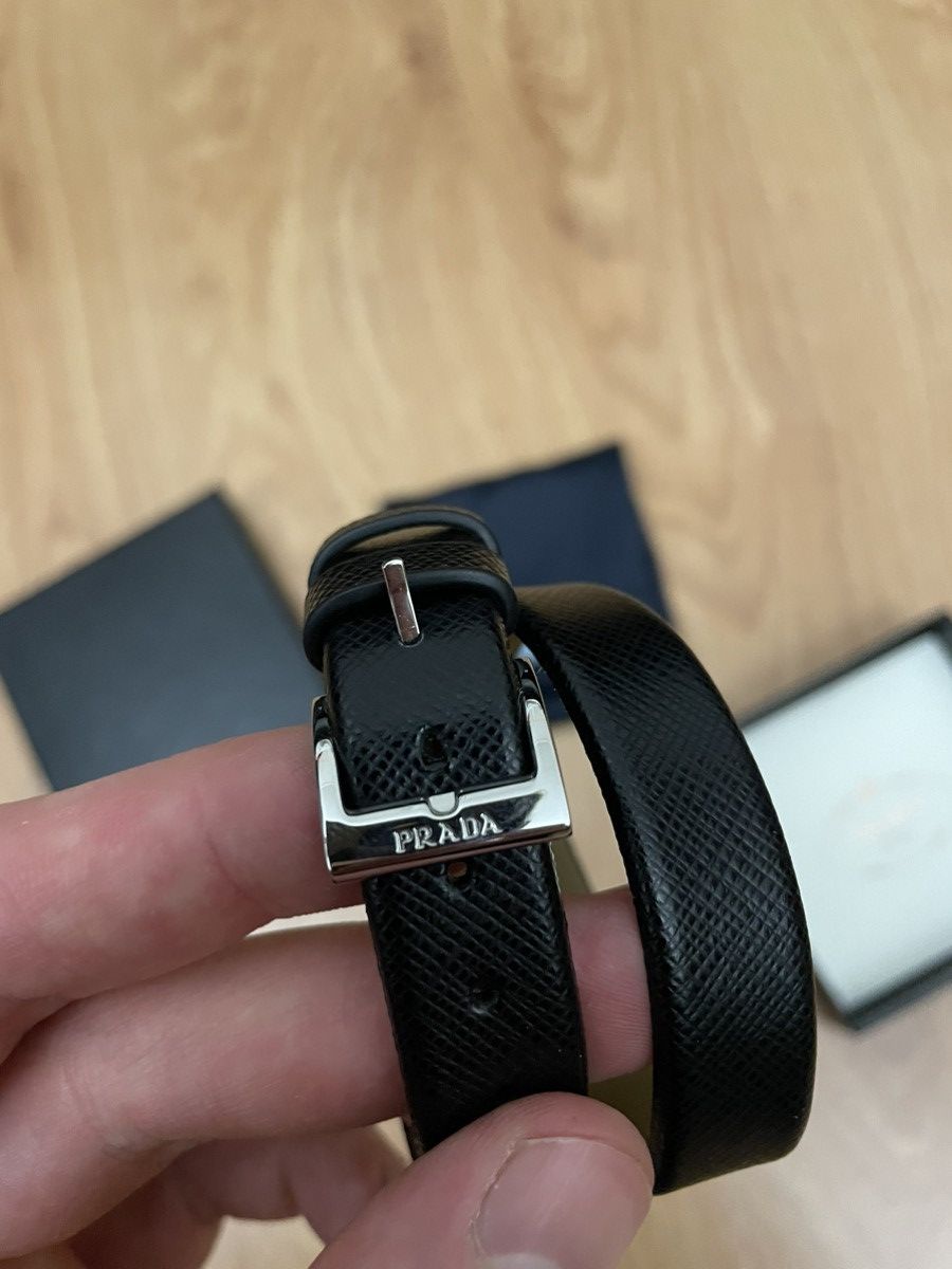 Prada Prada centurion Amex Saffiano leather bracelet | Grailed