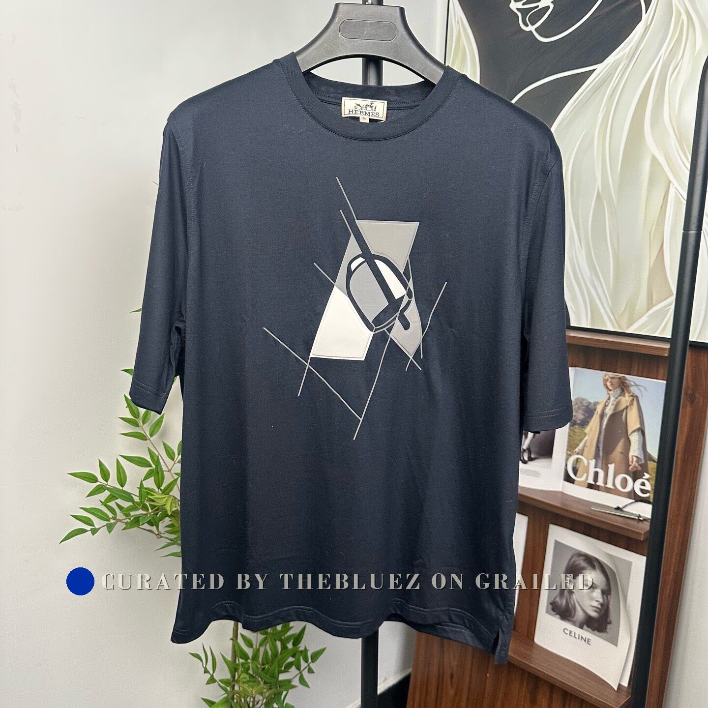 Hermes Hermes Men's Embossed Print Short-Sleeve T-Shirt Size US M / EU 48-50 / 2 - 1 Thumbnail