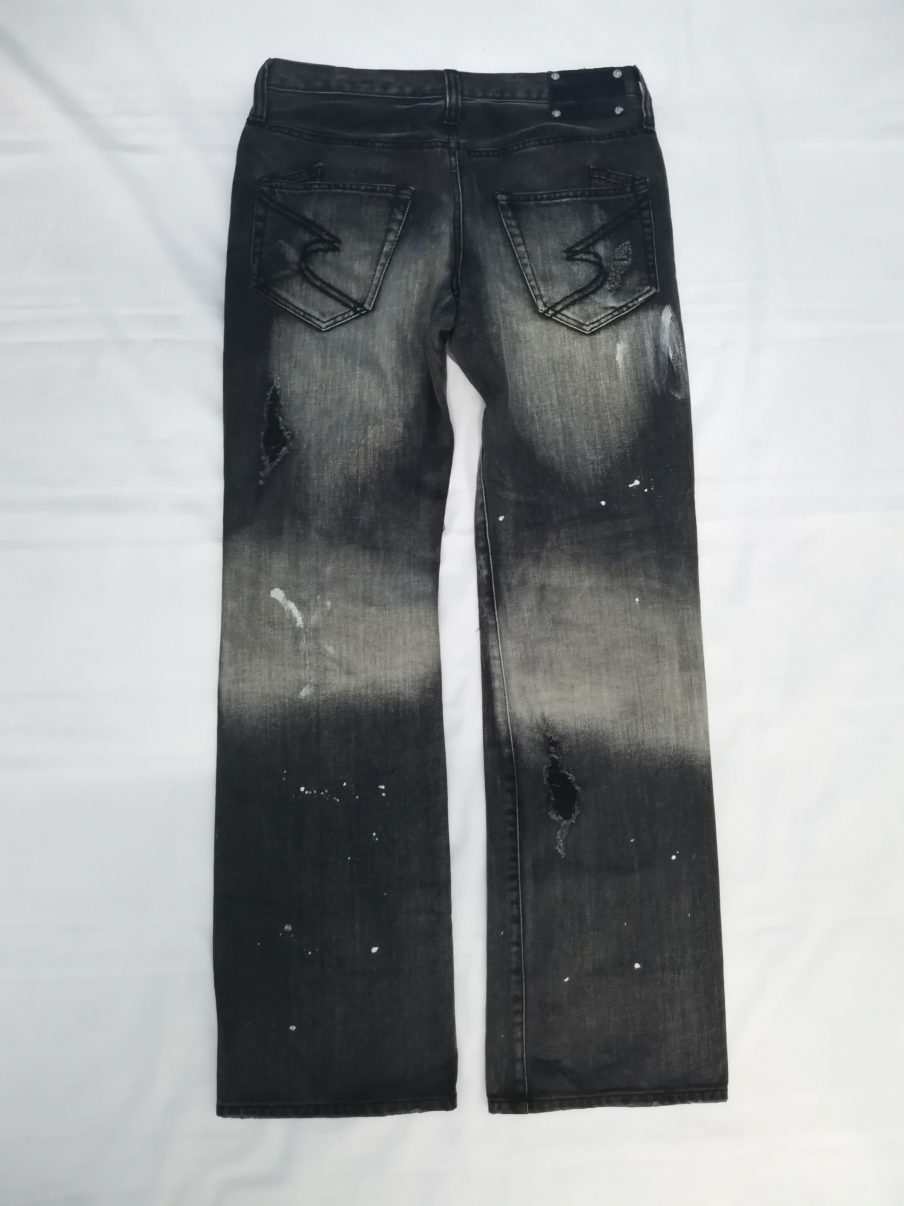 If Six Was Nine RARE Semantic Design Distressed Denim Jeans Paint Undercover Size US 32 / EU 48 - 2 Thumbnail